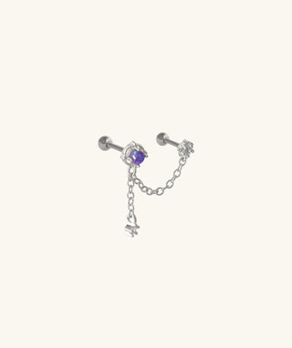 Mystery Opal Chain Earring - OumoJewelry