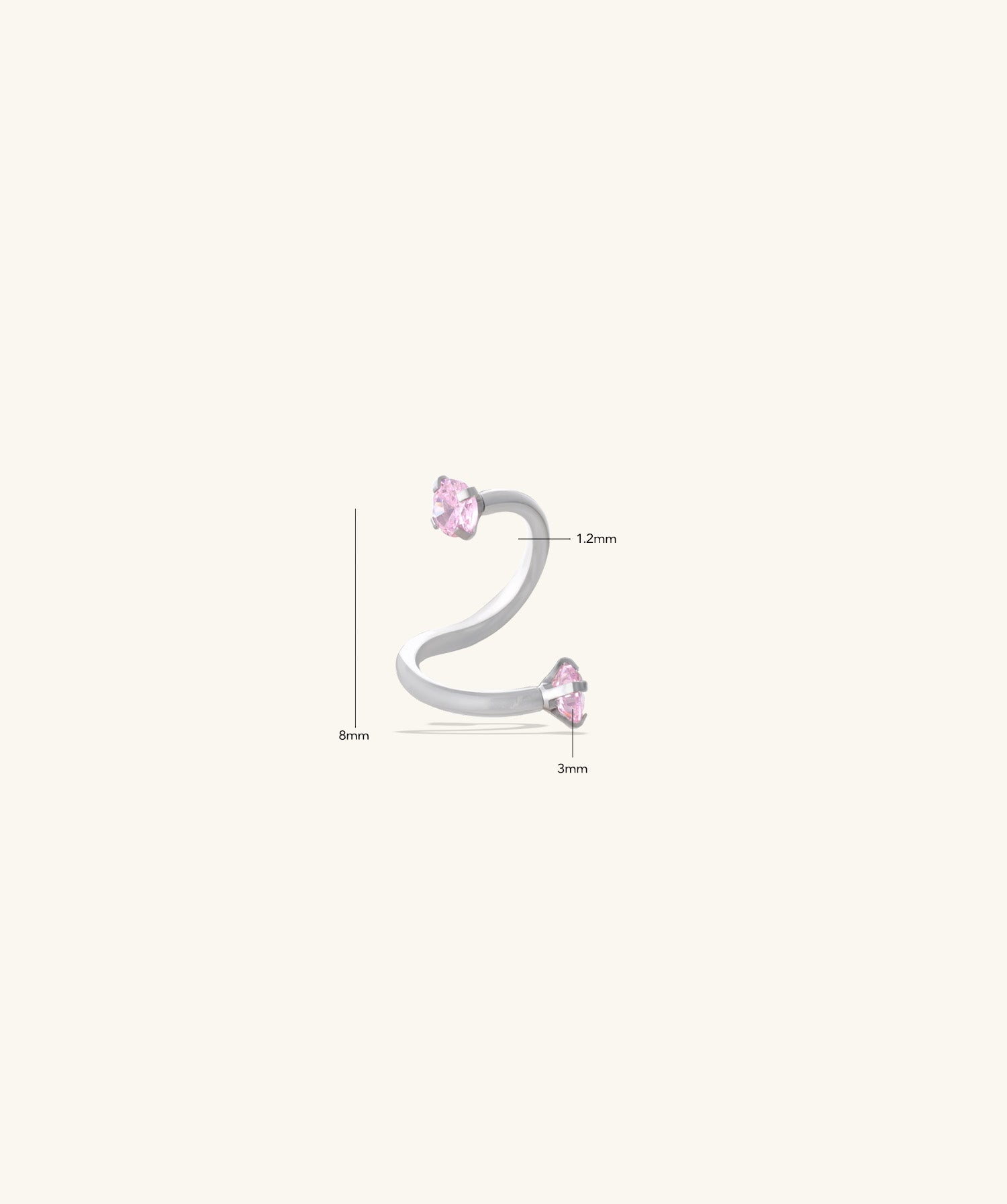 Spiral Gem Barbell
