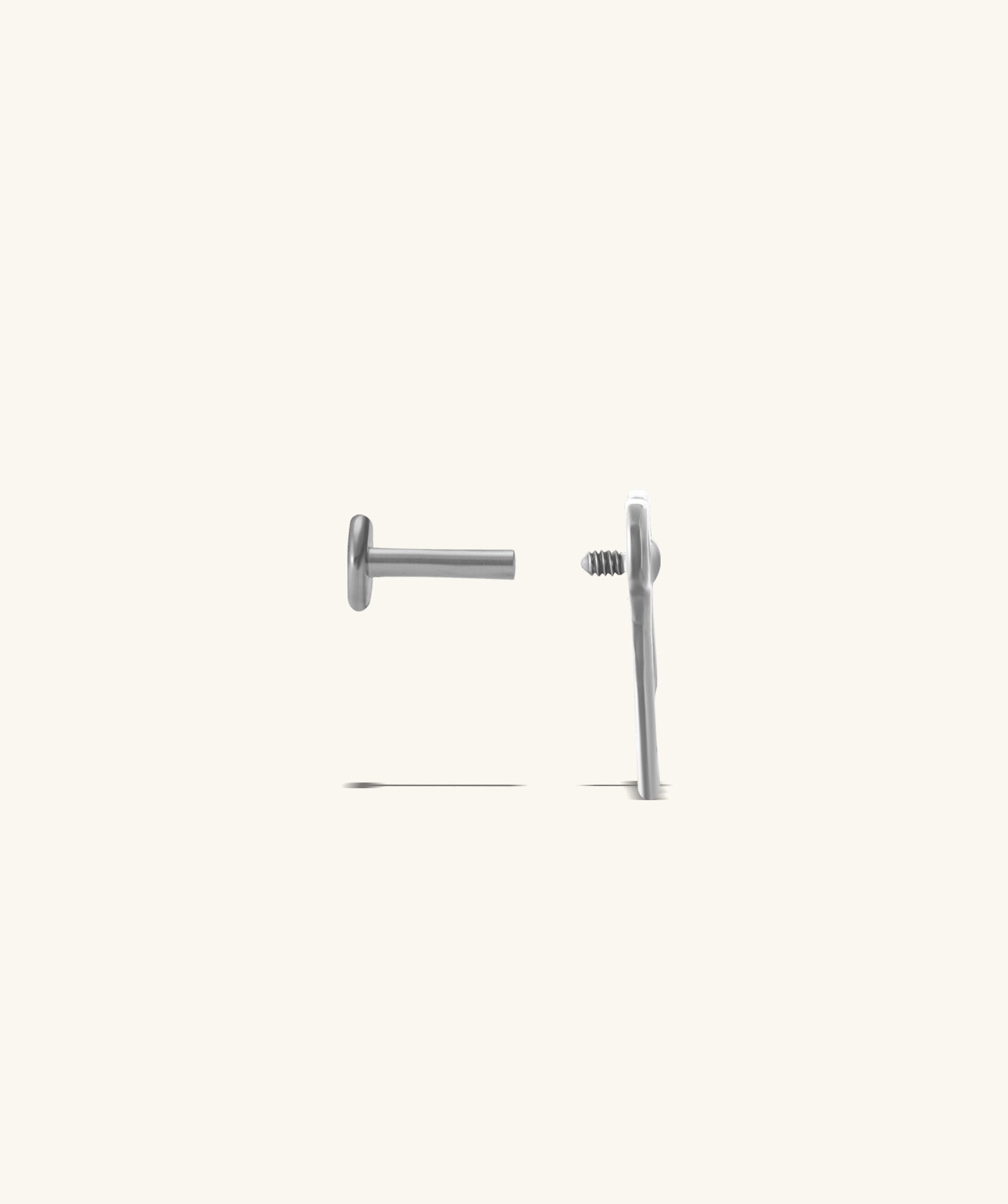 Titanium Playful Bow Flatback Stud - OumoJewelry
