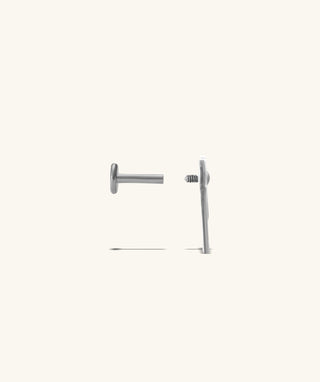 Titanium Playful Bow Flatback Stud - OumoJewelry