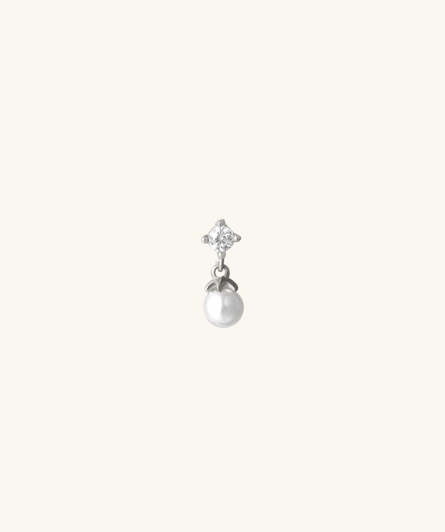 Gemstone Pearl Flatback Drop - OumoJewelry