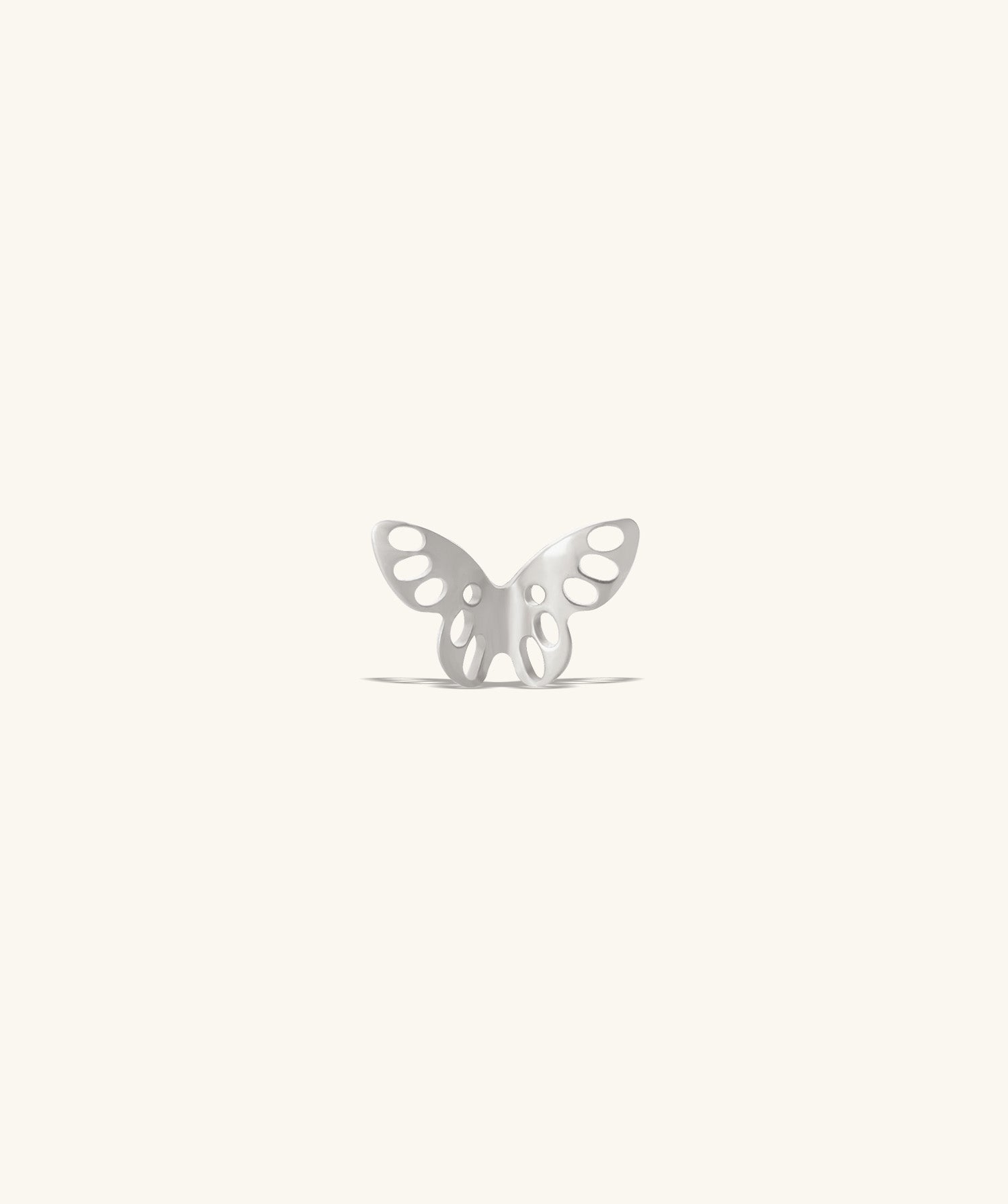 Titanium Hollow Butterfly Flatback Stud - OumoJewelry