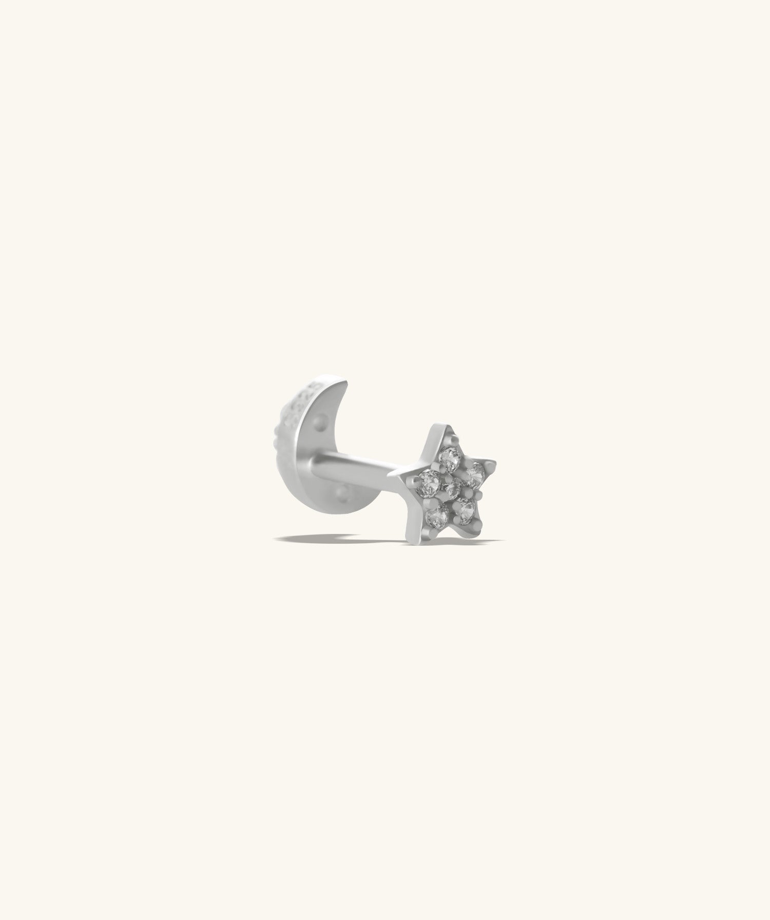 Moon Star Reversible Flatback Stud - OumoJewelry