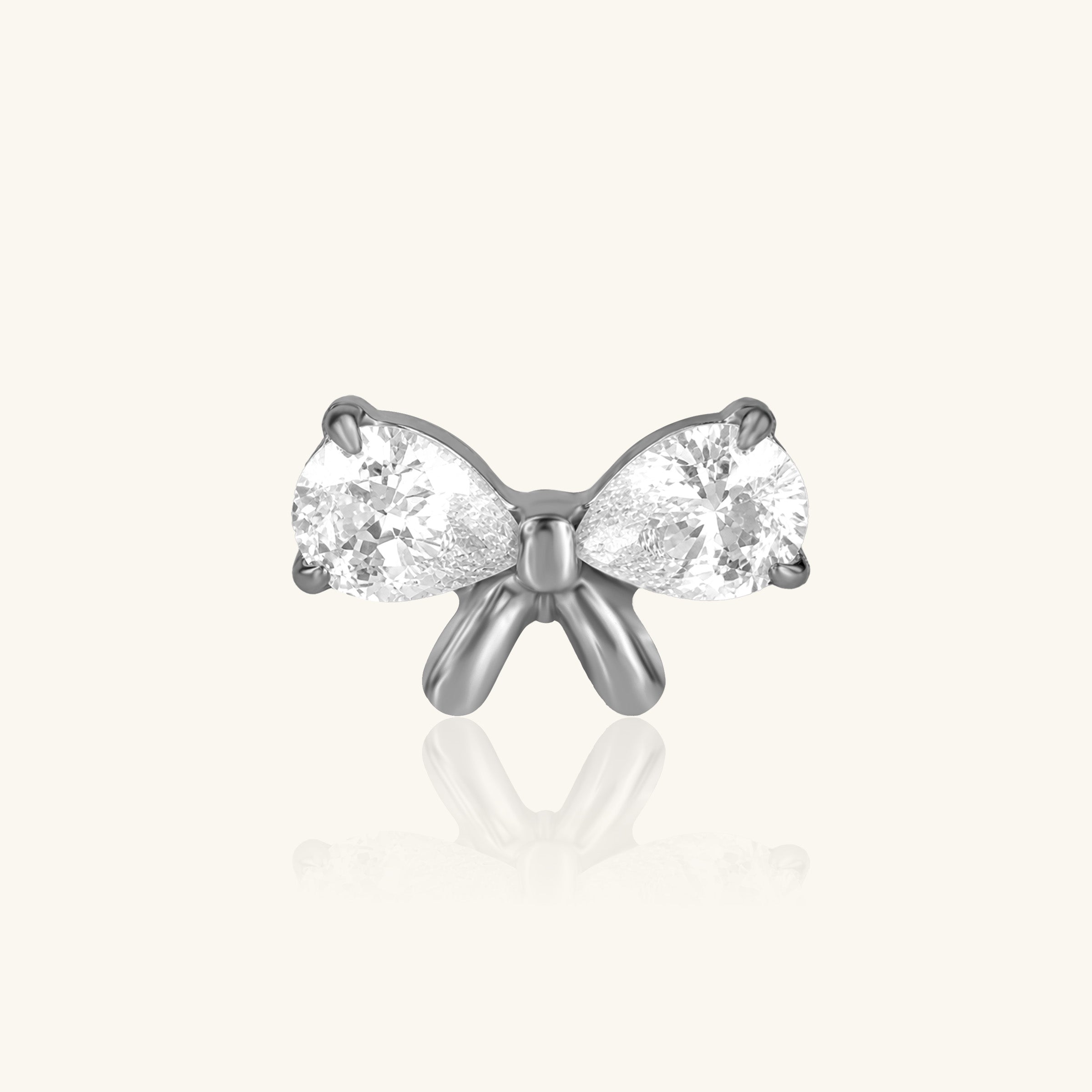 Titanium Bow CZ Stud