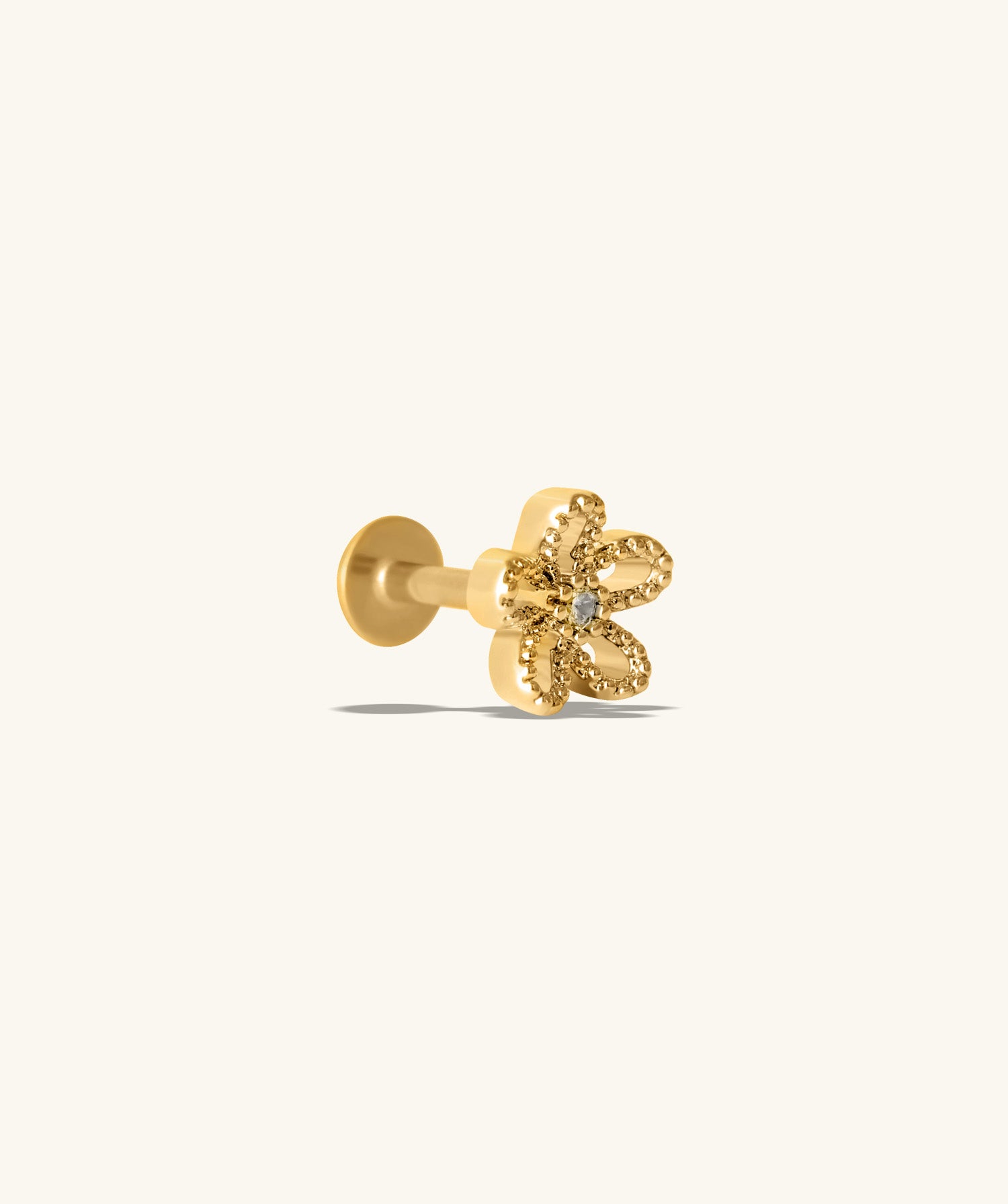 Floral Flatback Stud - OumoJewelry