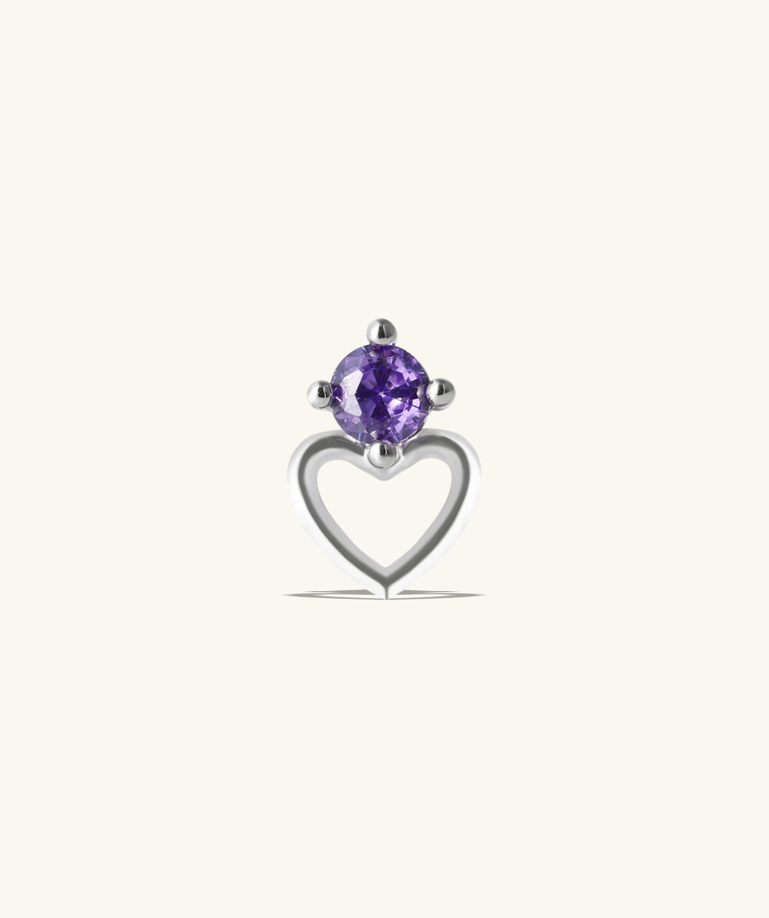 Charming Hollow Heart Stud