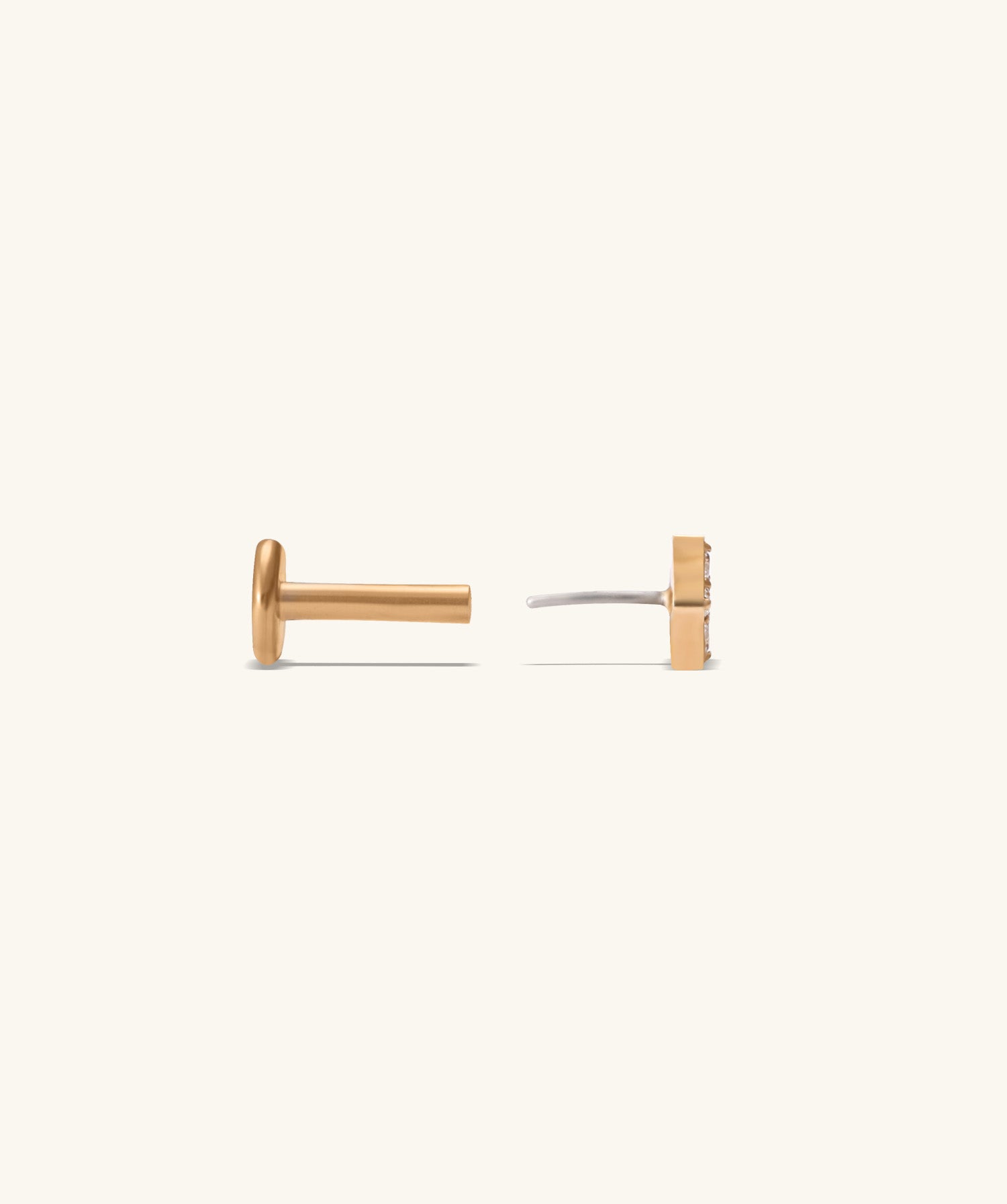 Titanium Rhombus Flatback Stud - OumoJewelry