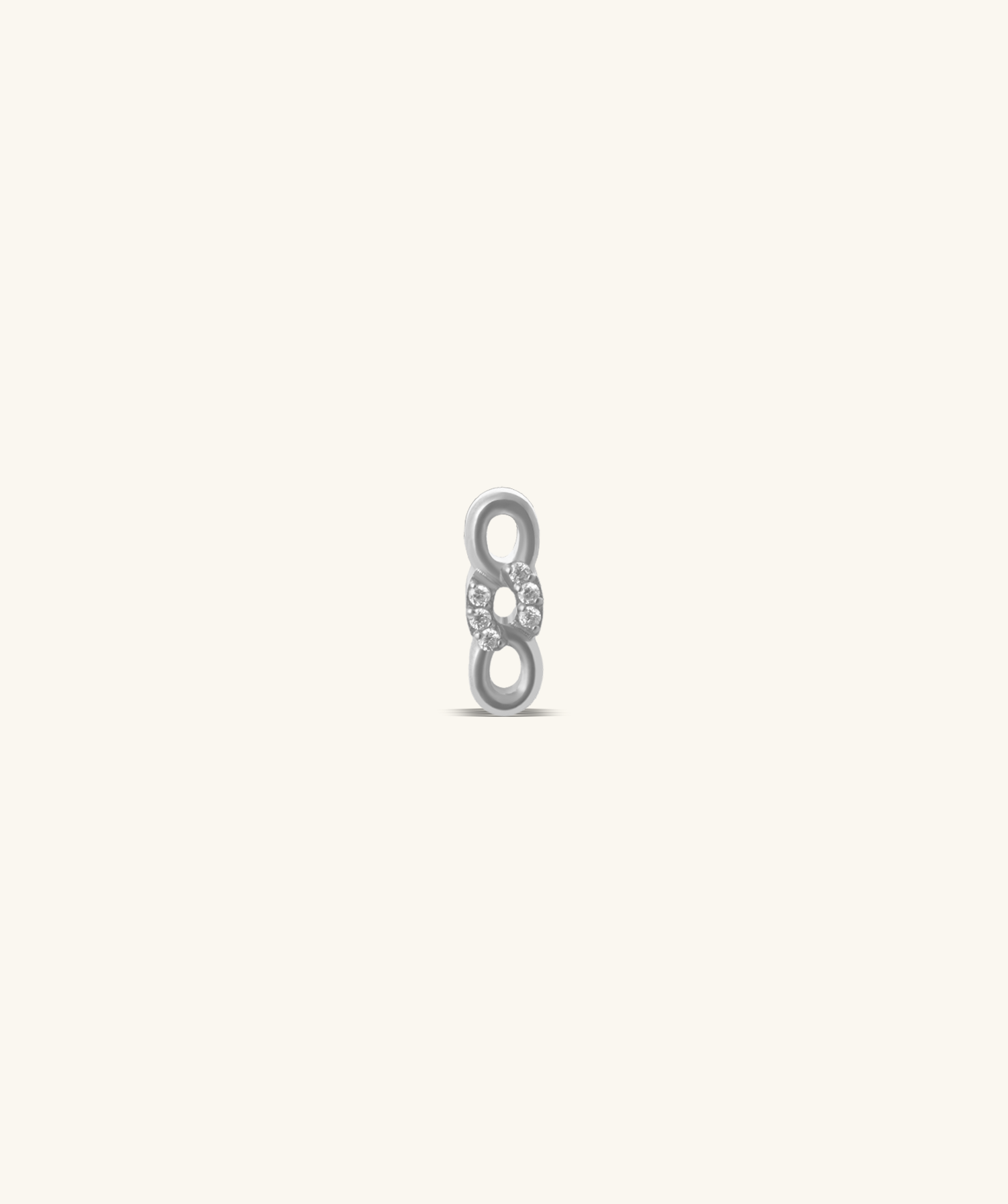 Titanium Infinity Chain Flatback Stud - OumoJewelry