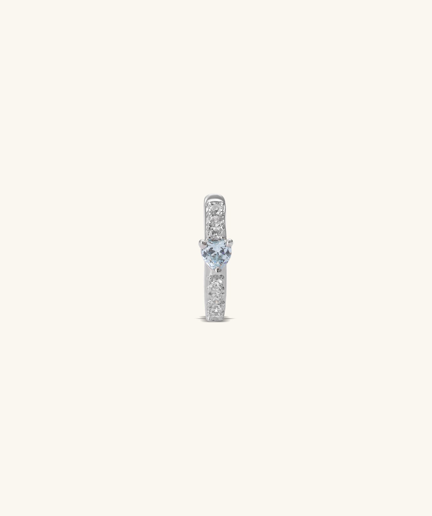 Sparkle Heart Hoop - OumoJewelry