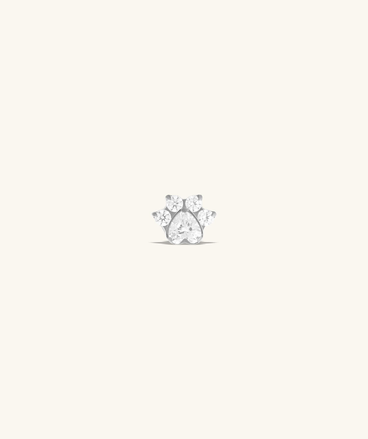 Titanium Lovely Claw Flatback Stud - OumoJewelry