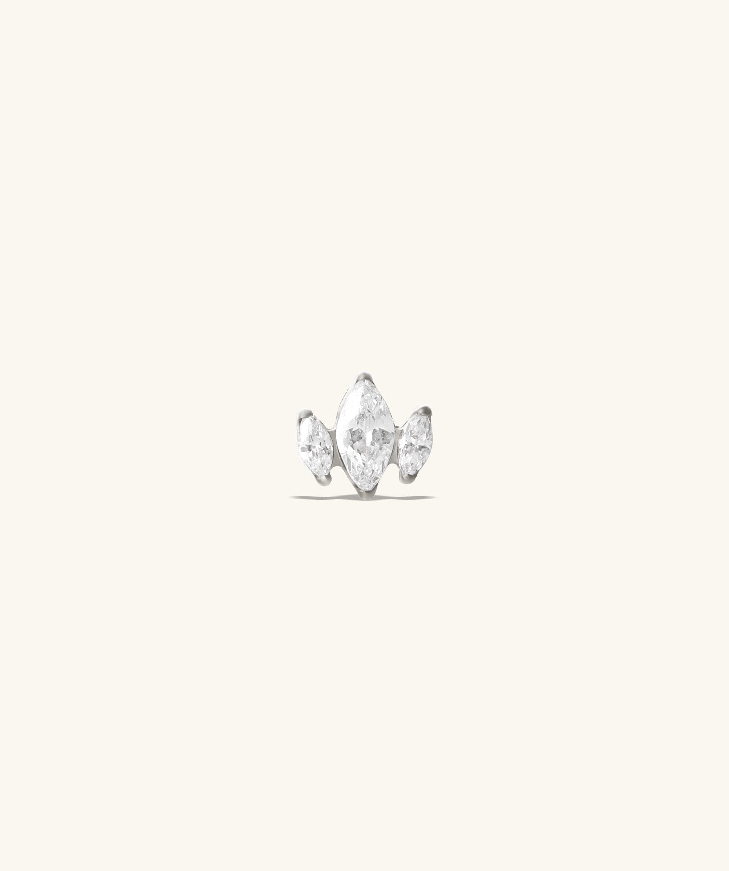 Titanium Trinity Marquise Stud