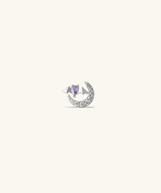 Moon Bat Stud - OumoJewelry