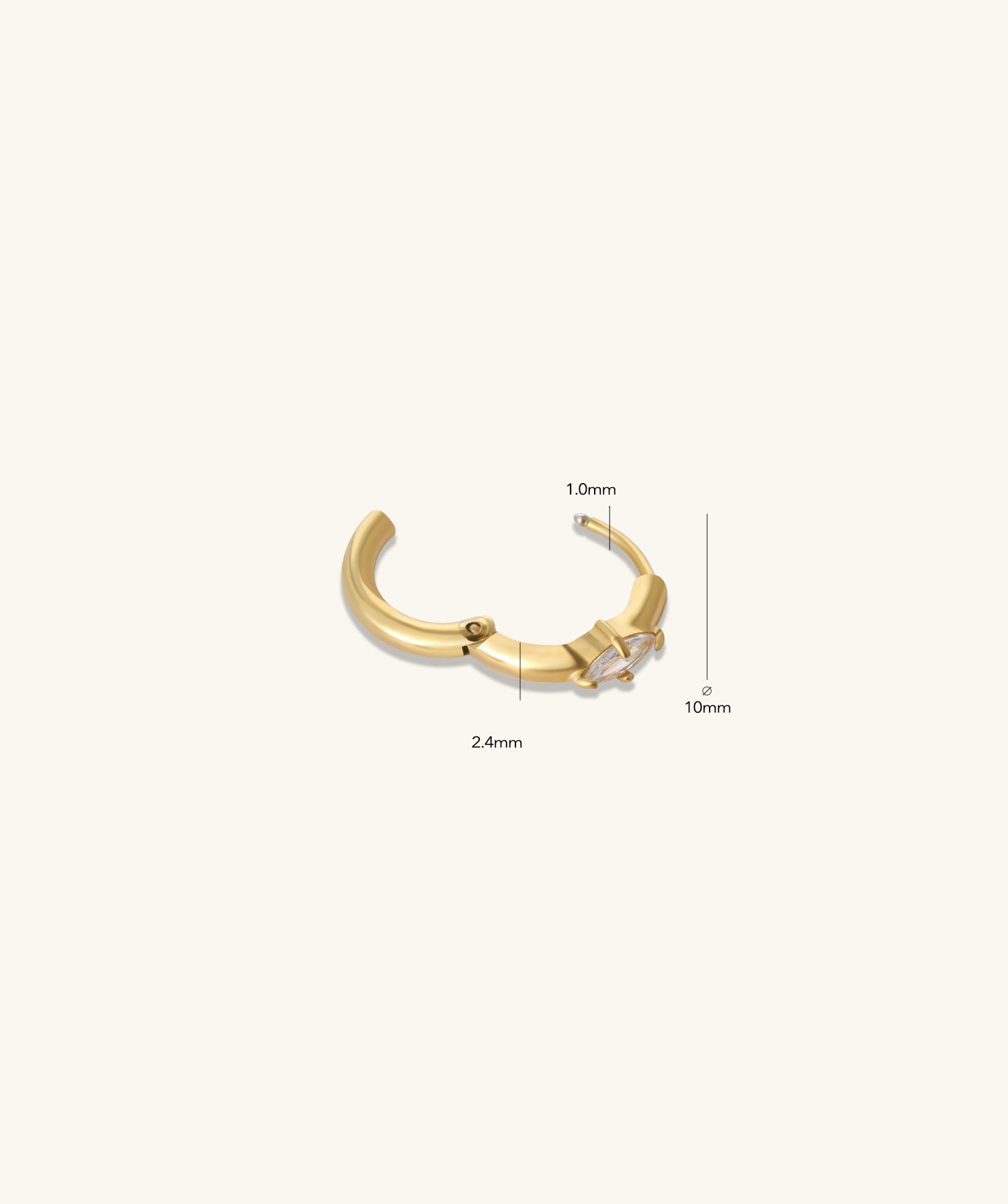Oval Gemstone Hoops - OumoJewelry