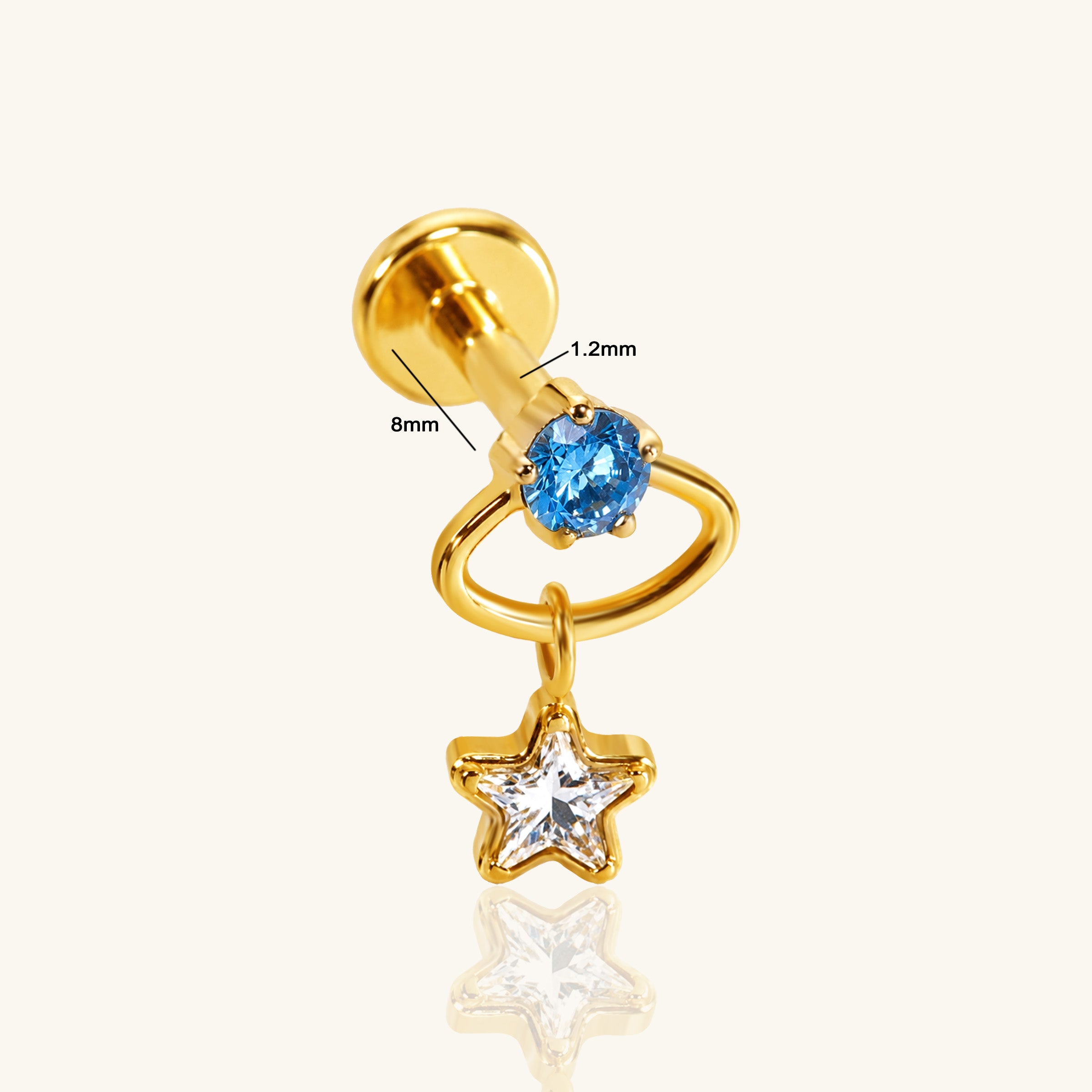 Titanium Mirel Star Stud