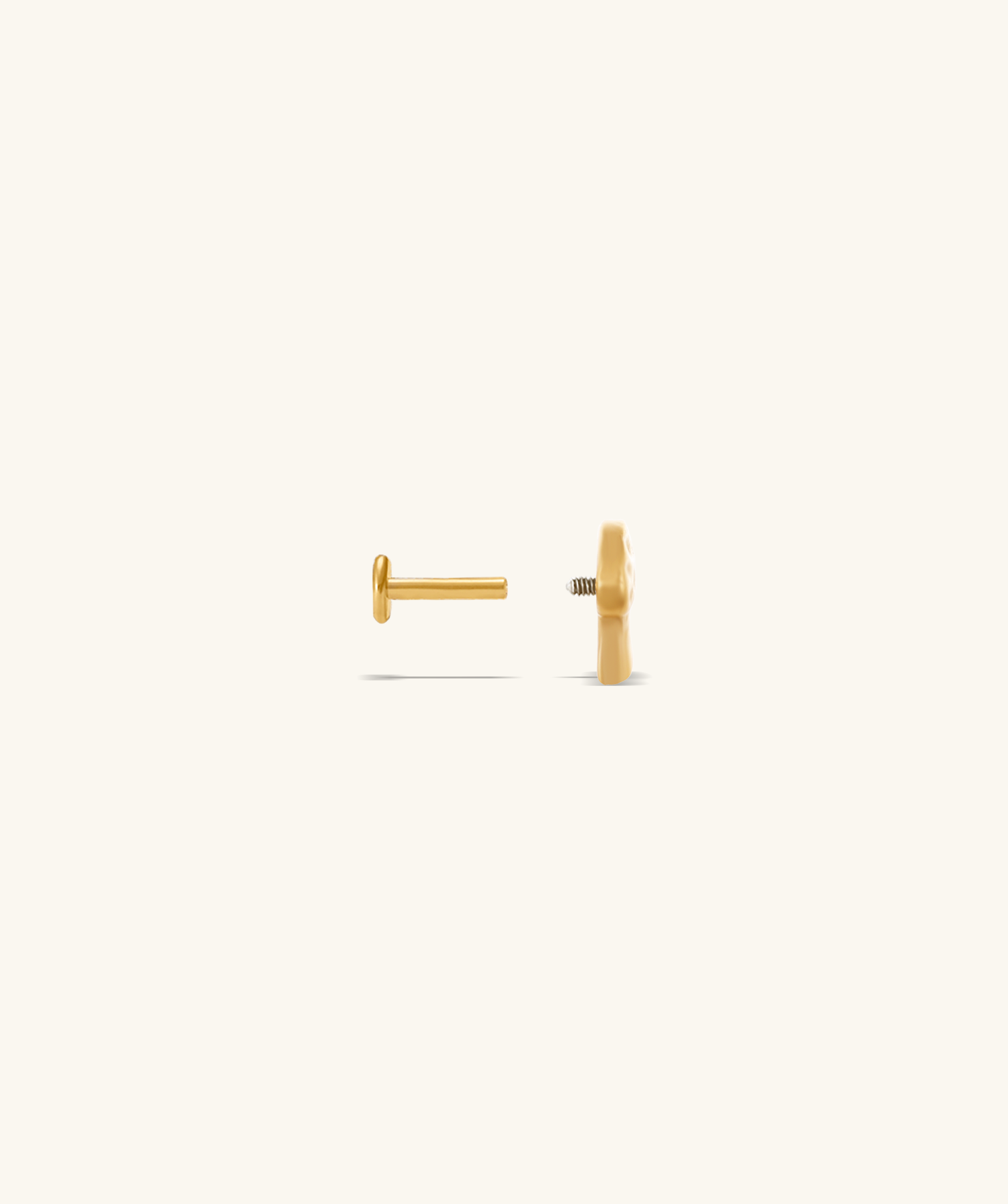 Titanium Mushroom Stud - OumoJewelry