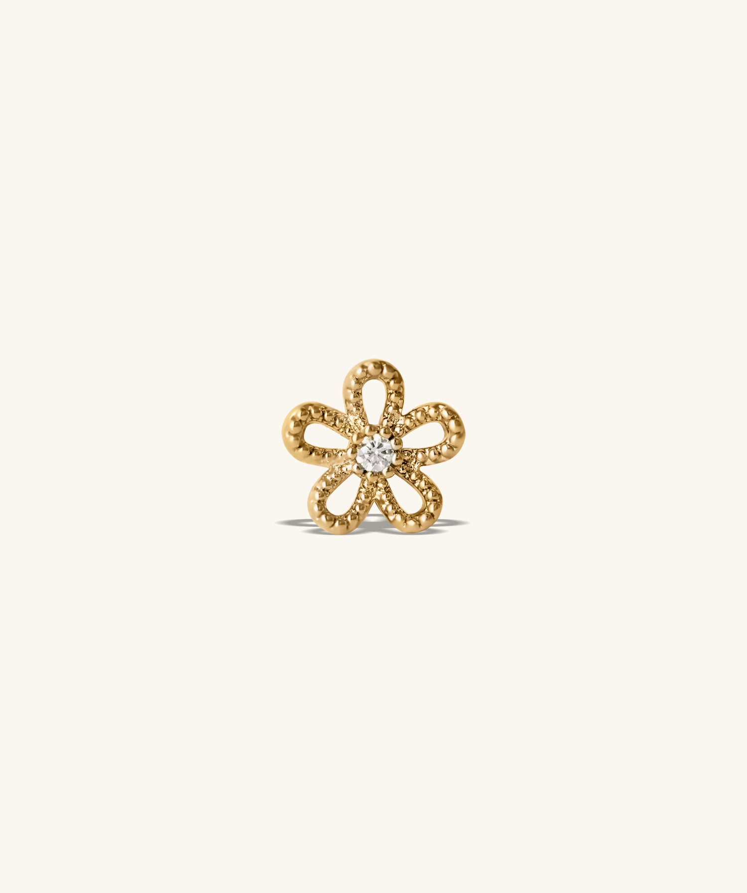 Floral Flatback Stud - OumoJewelry