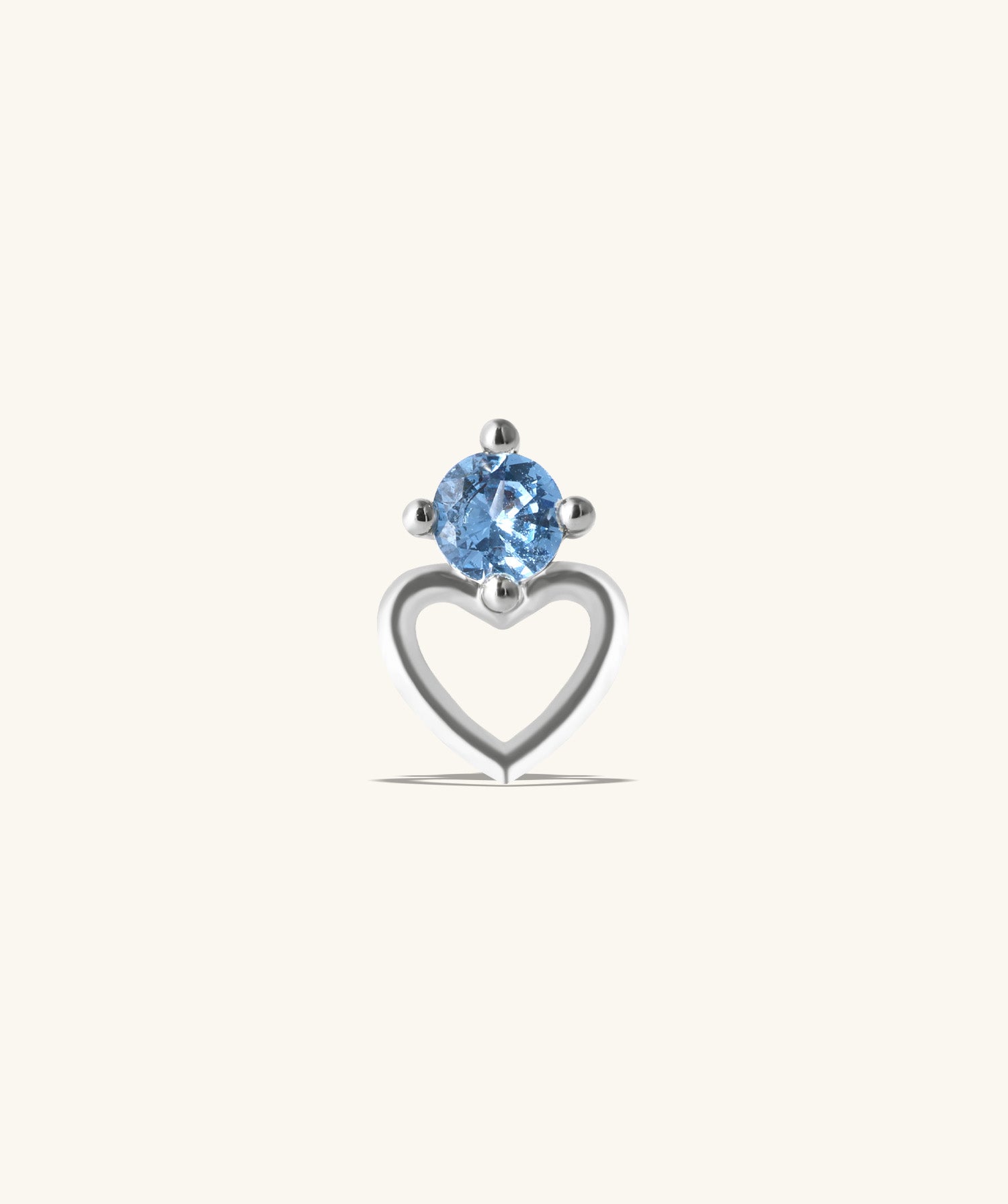 Charming Hollow Heart Stud