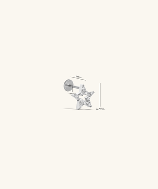 Titanium Star Stud - OumoJewelry