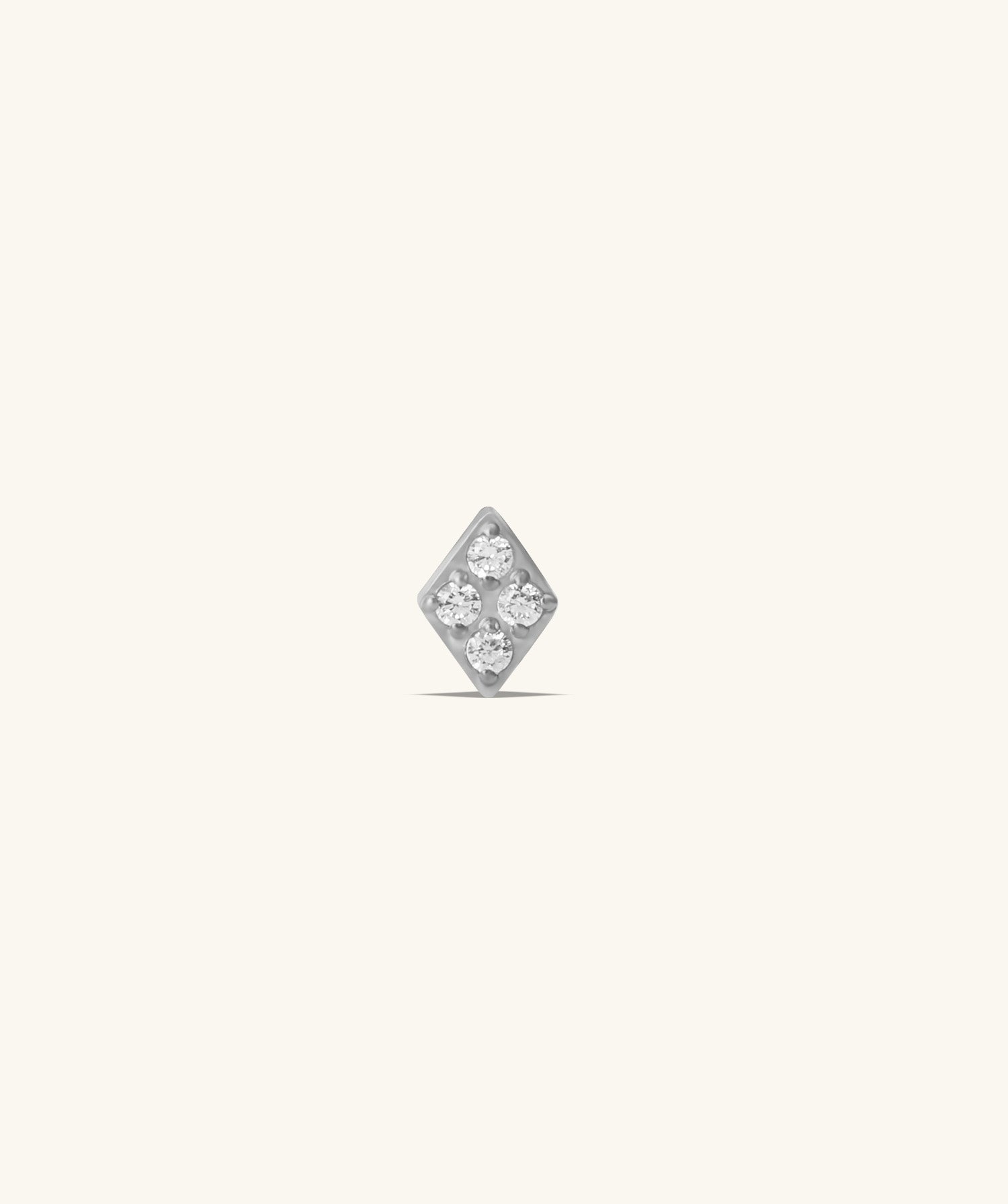Titanium Rhombus Flatback Stud