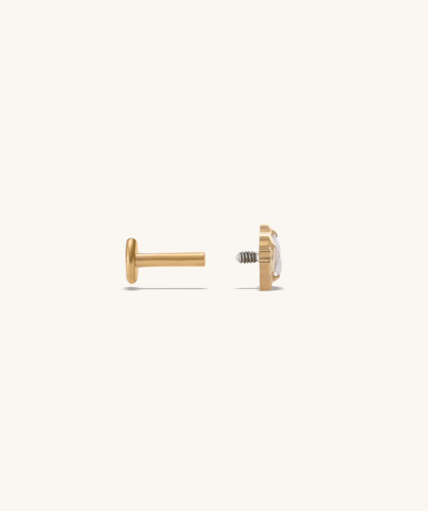 Titanium Love Fish Flatback Stud