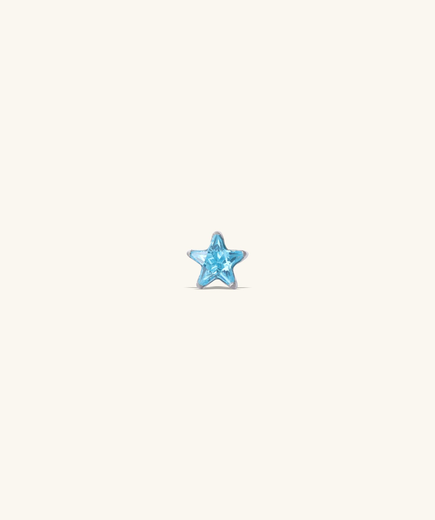 Titanium Star & Flower Reversible Stud