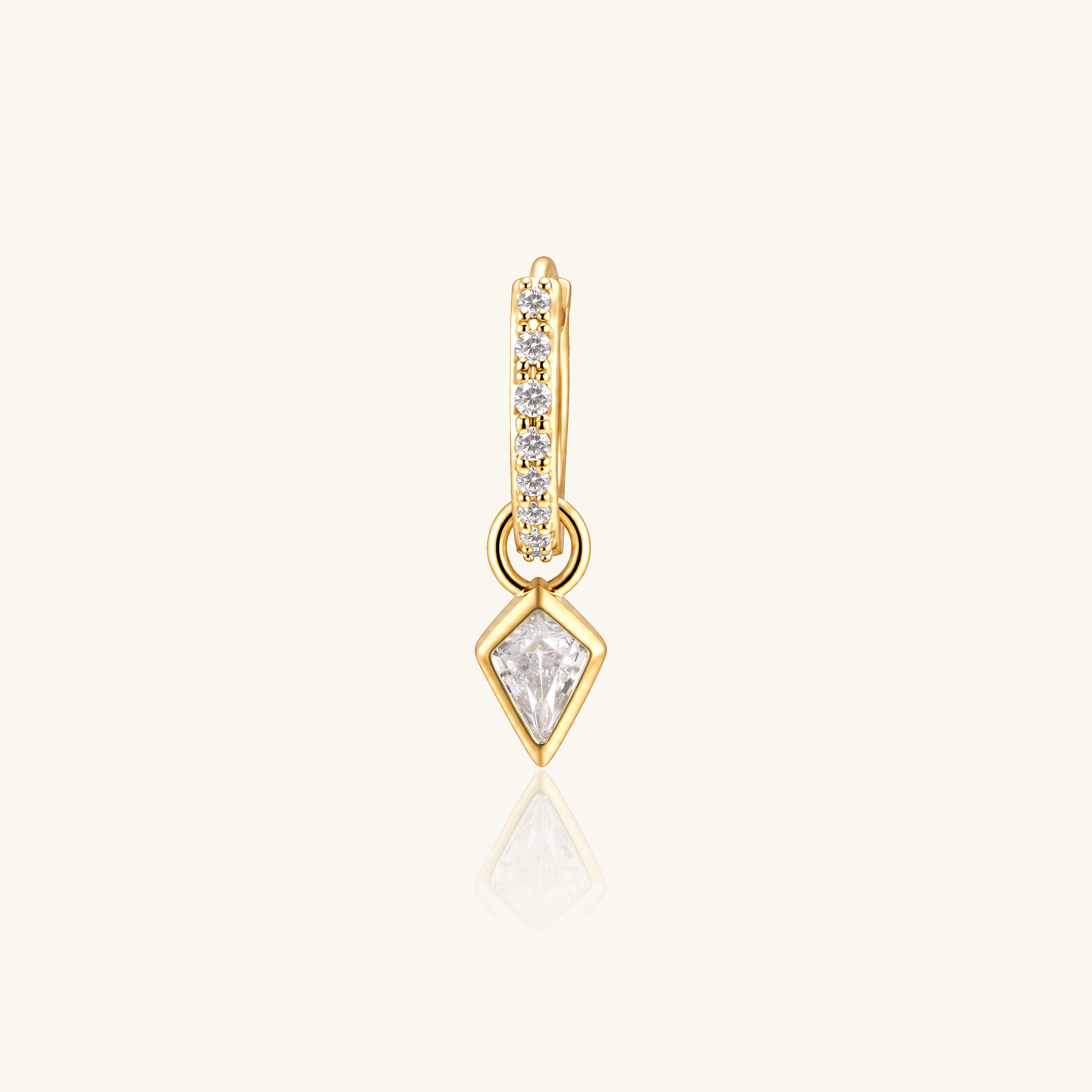 Etta Charm Drop Hoop - OumoJewelry