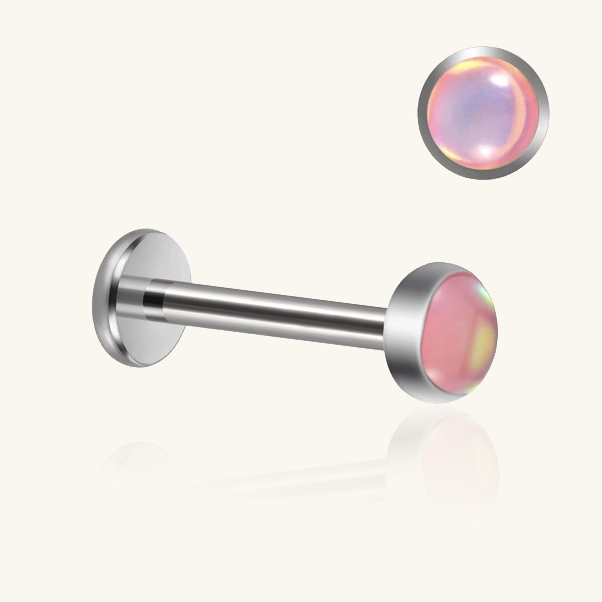 Titanium Opal Labret Flatback Stud