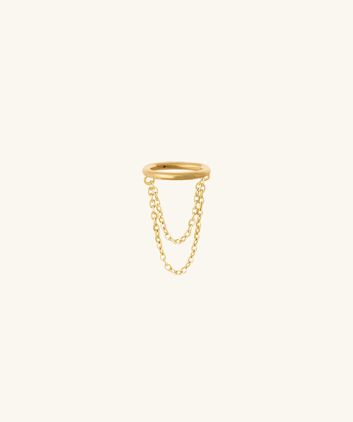 Titanium Chain Clicker Hoop - OumoJewelry