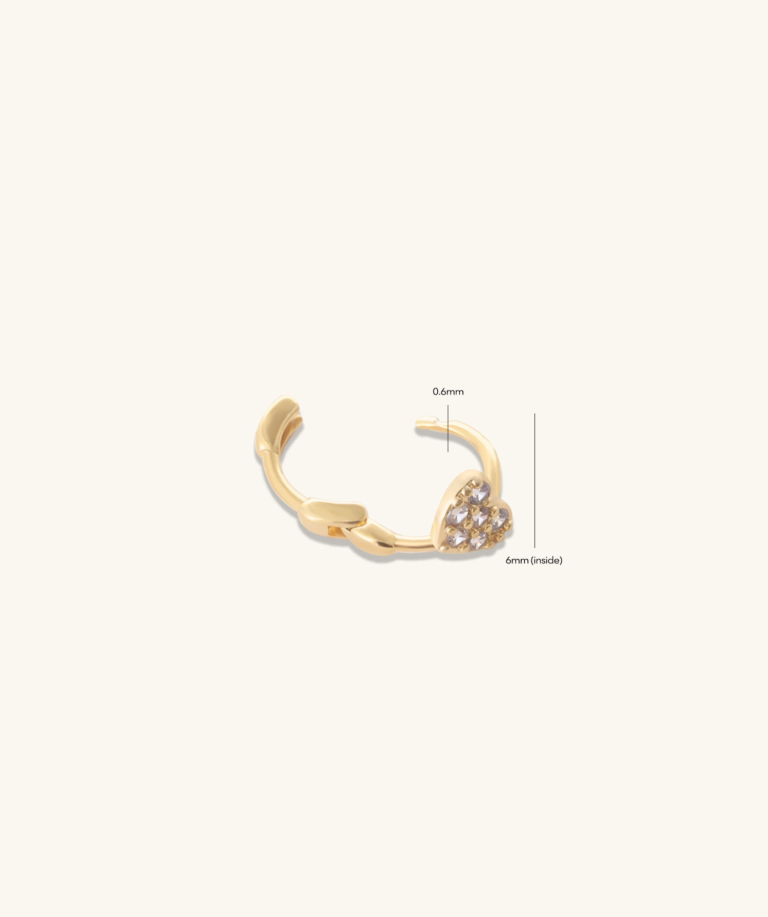 Heart Helix Hoop - OumoJewelry