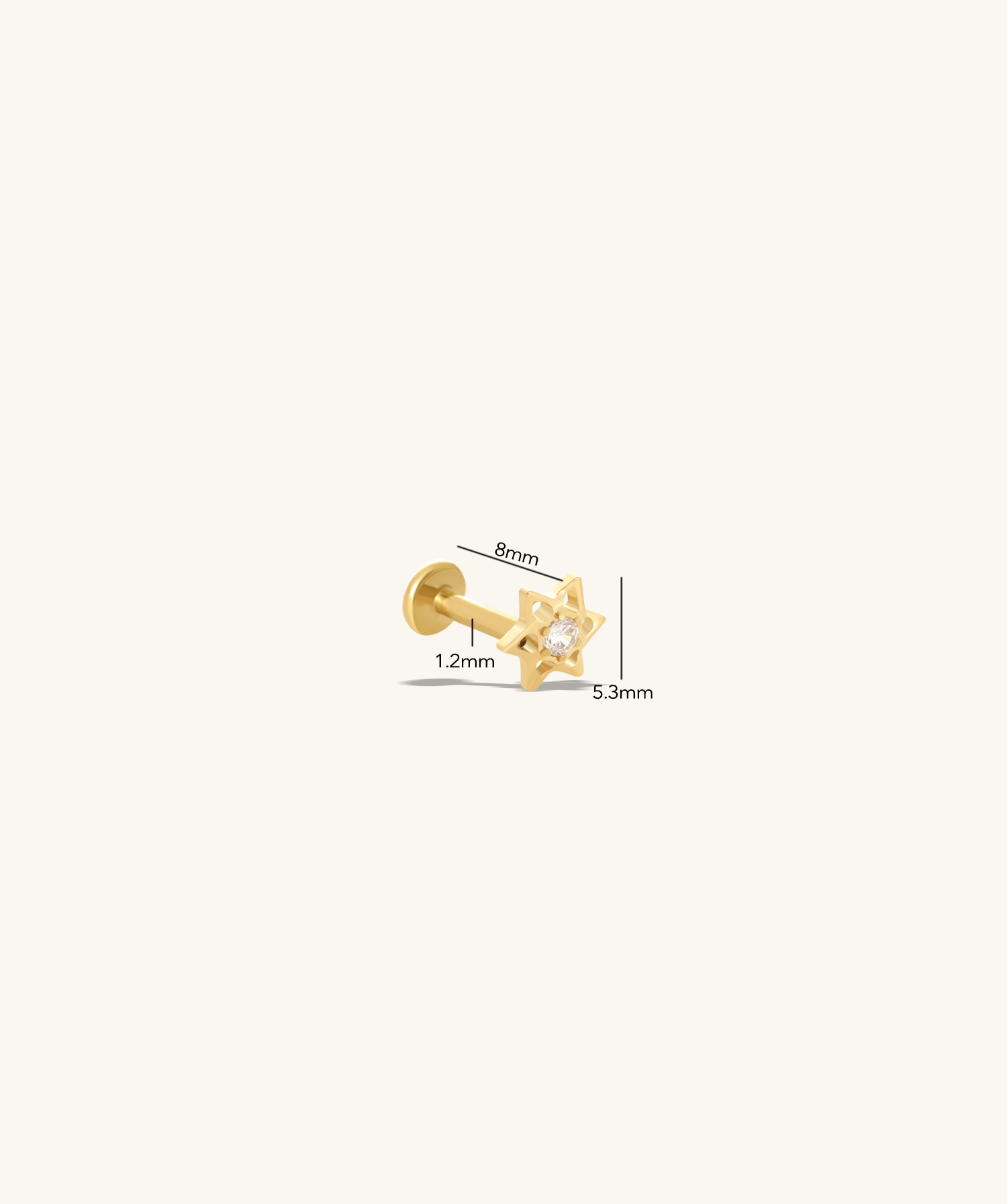 Titanium Lumistar Stud - OumoJewelry