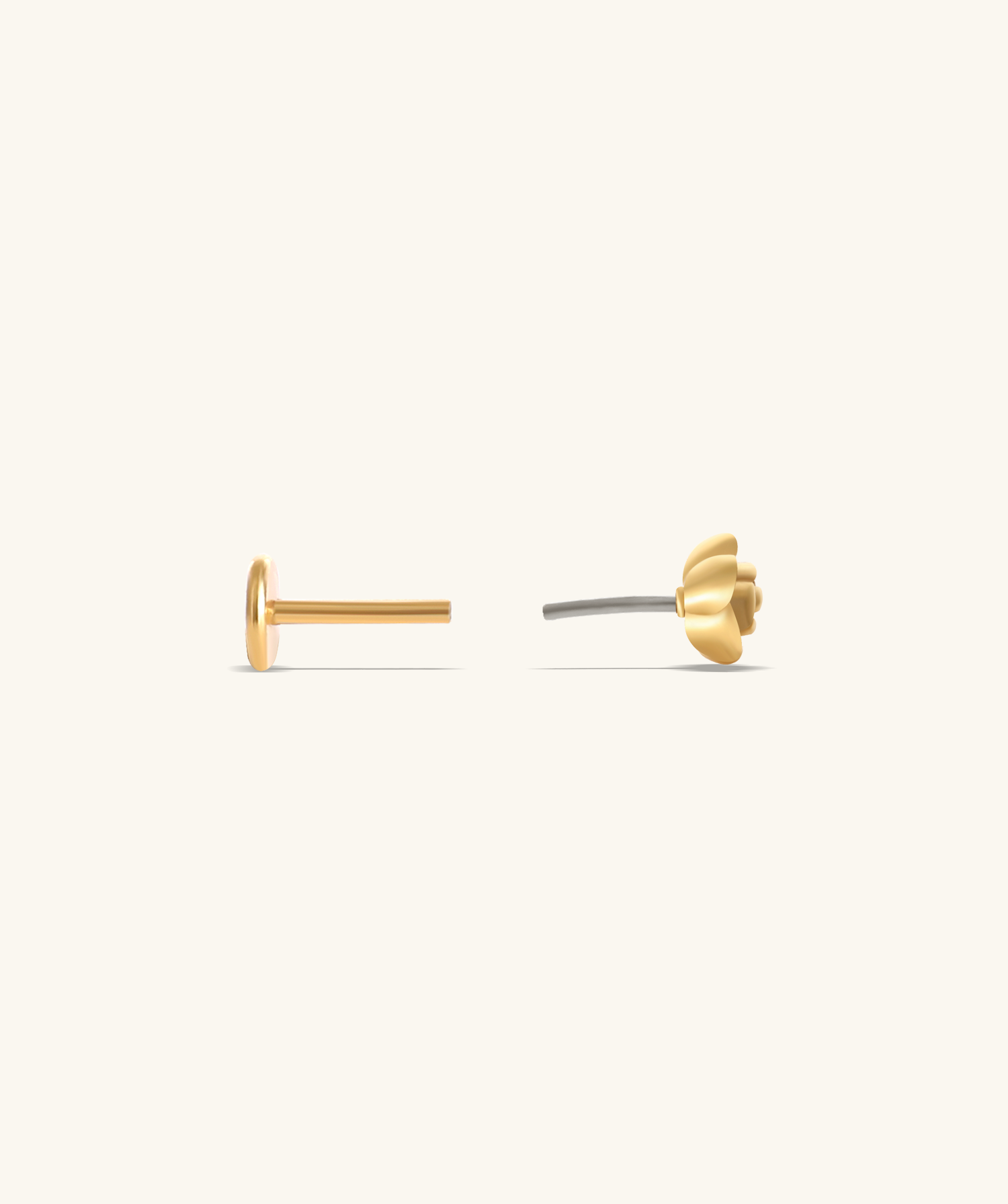 Rose Flatback Stud - OumoJewelry