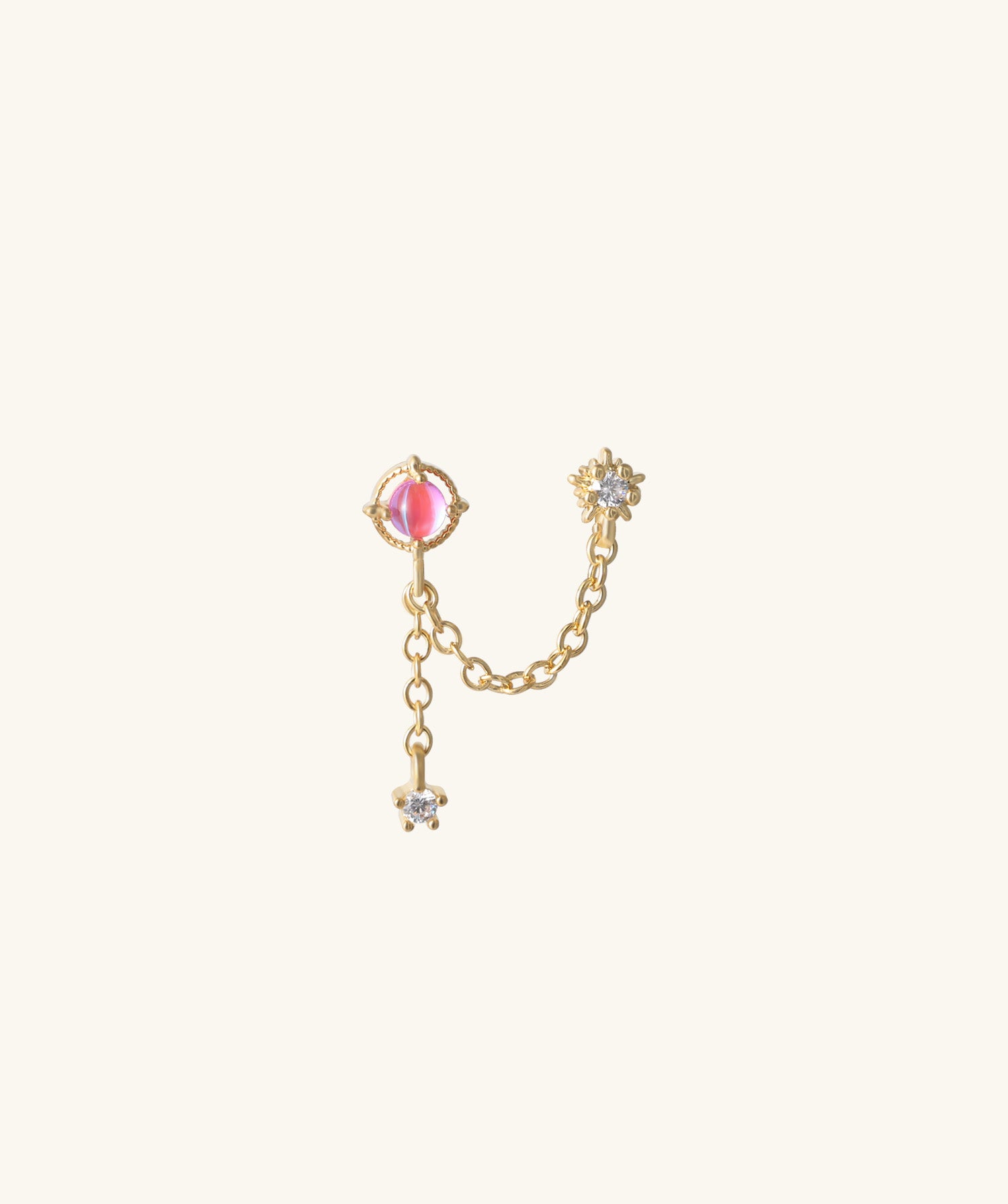 Mystery Opal Chain Earring - OumoJewelry