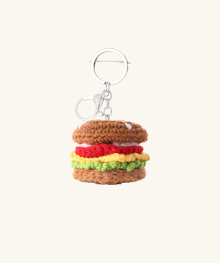 Burger Charm Keychain - OumoJewelry