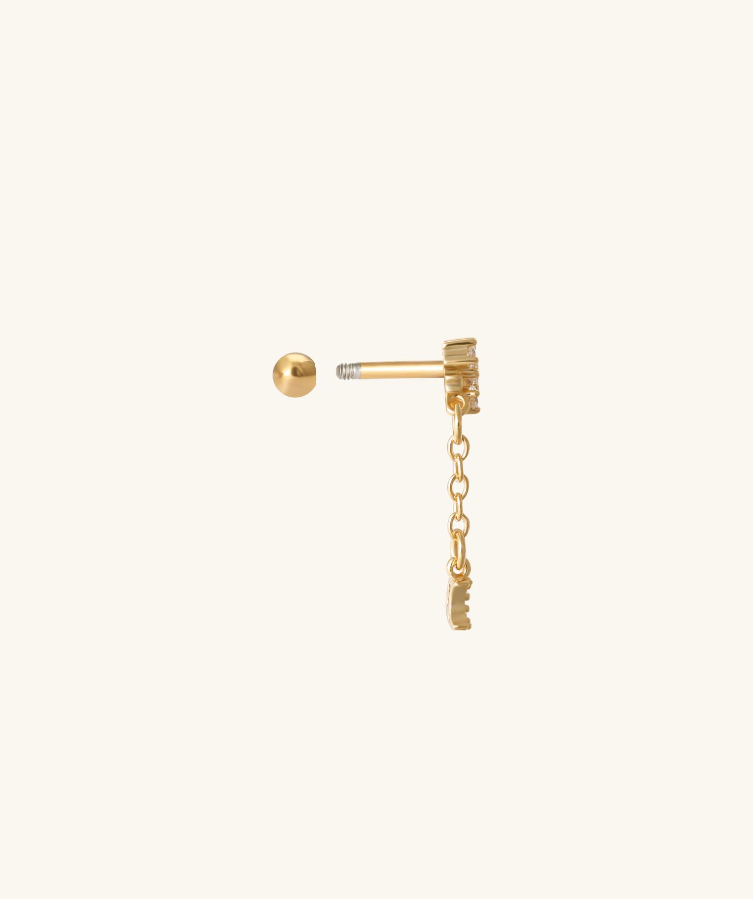 Lunar Dangle Stud