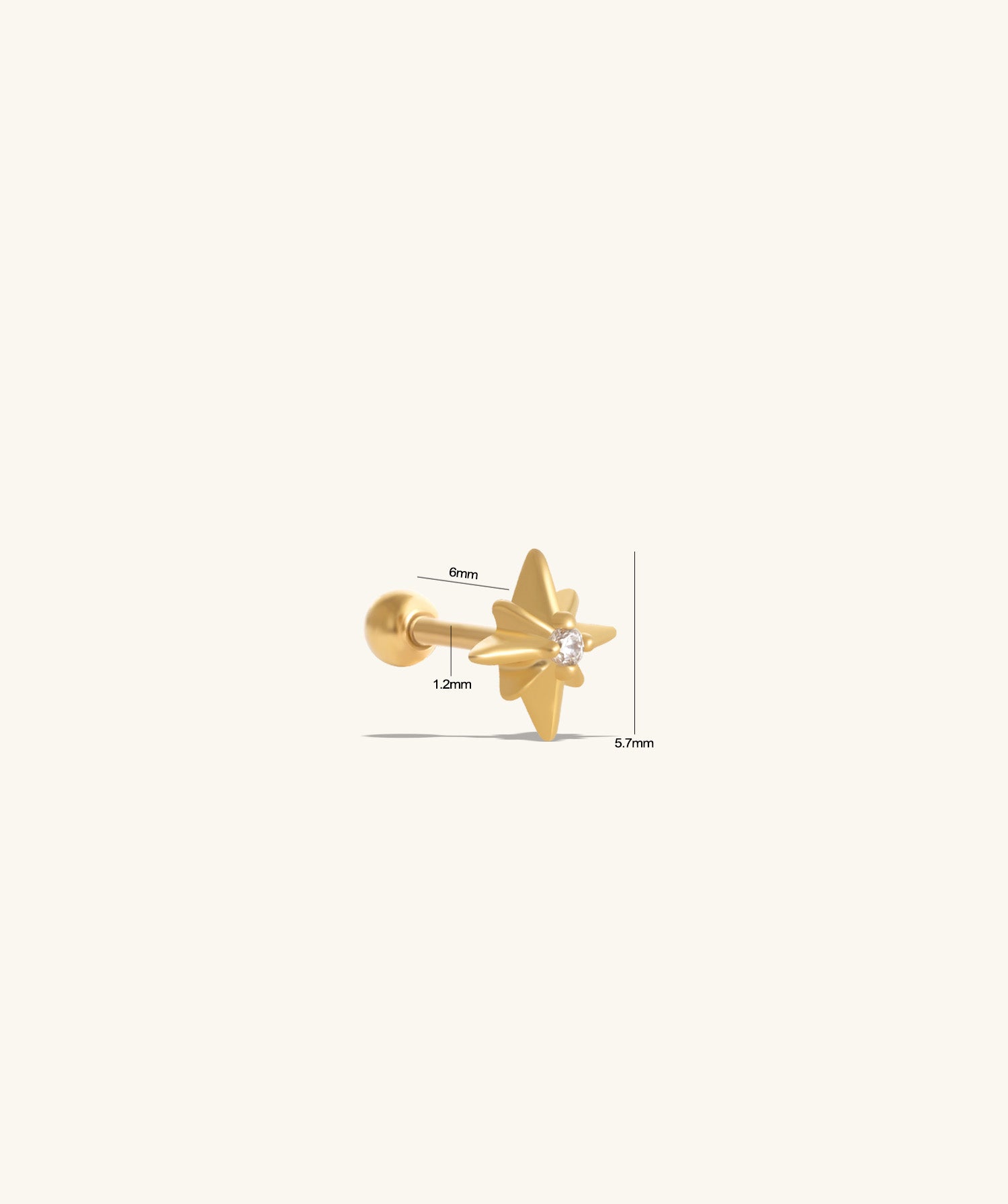 Octagonal Star Stud