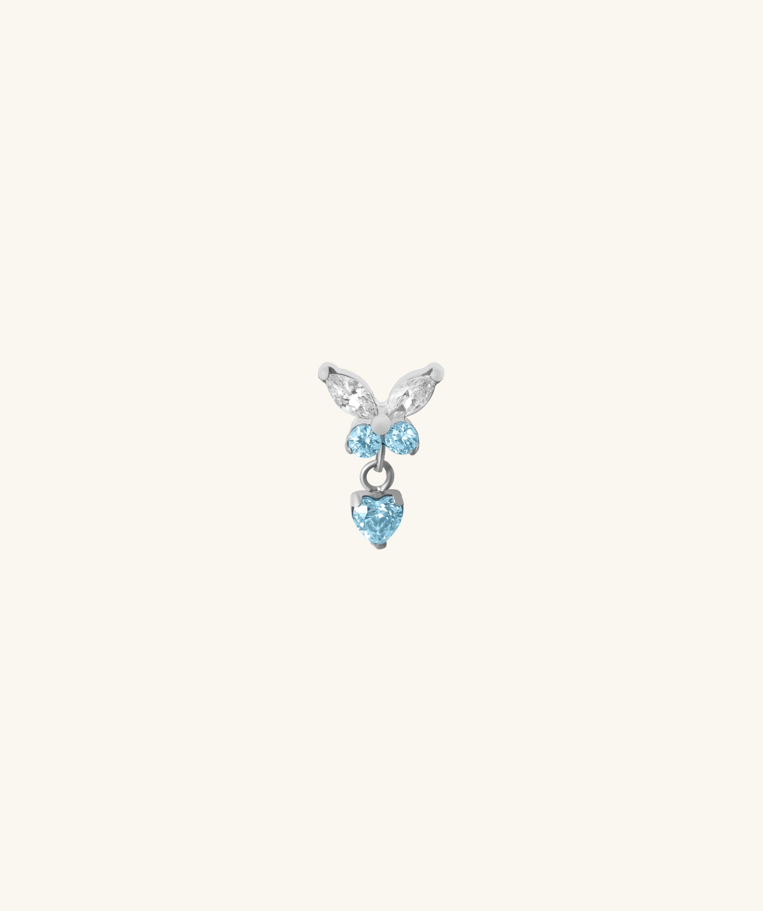 Titanium Charm Butterfly Stud - OumoJewelry