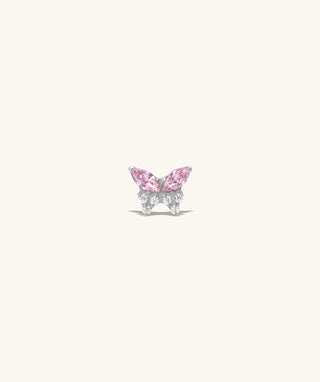 Titanium Charm Butterfly Flatback Stud - OumoJewelry