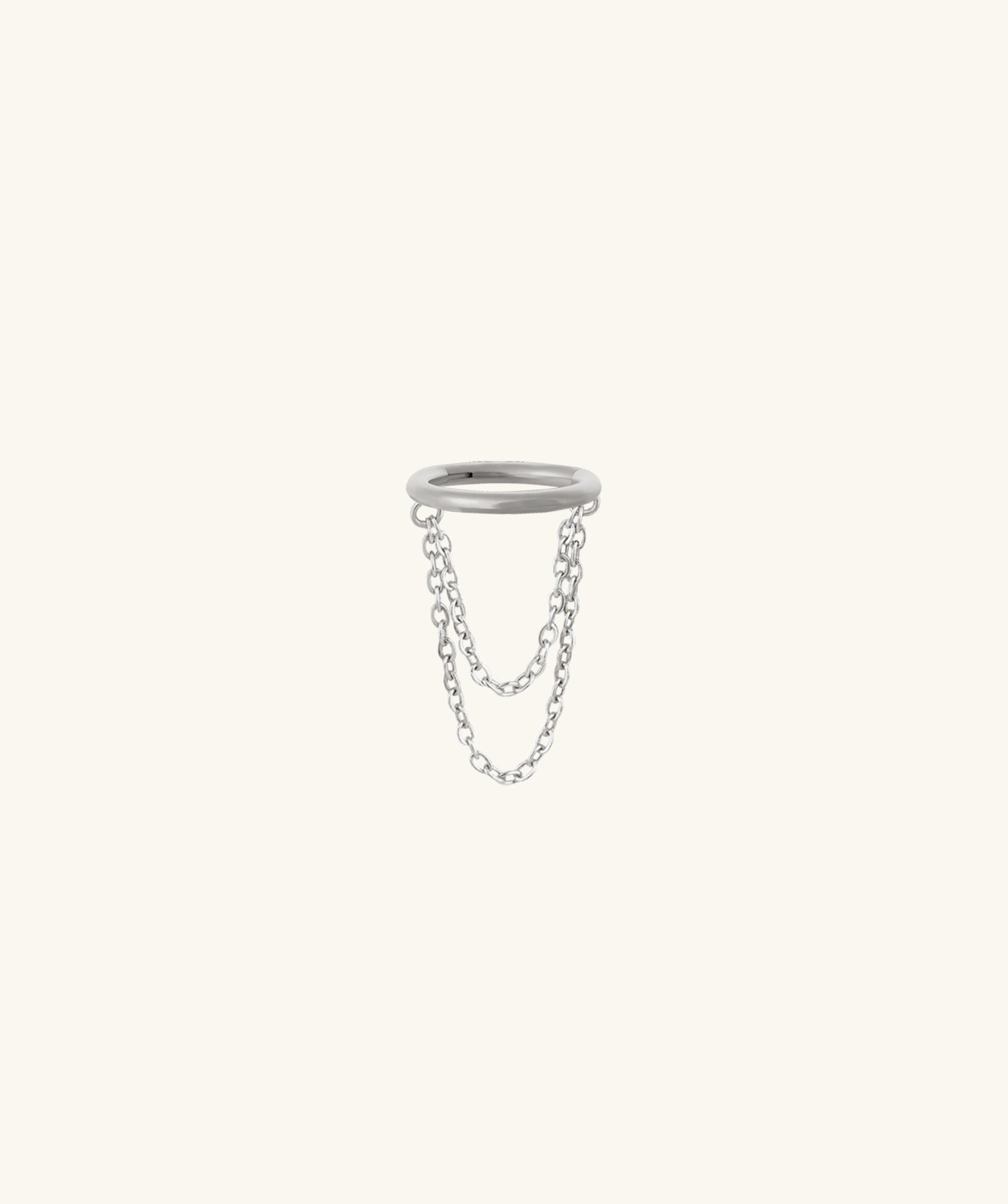 Titanium Chain Clicker Hoop - OumoJewelry