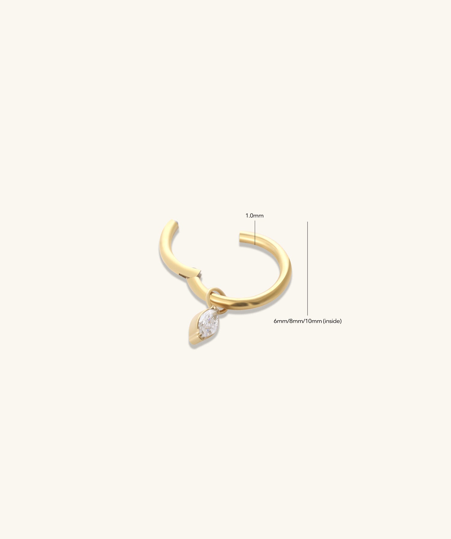 Titanium Marquise Dangle - OumoJewelry