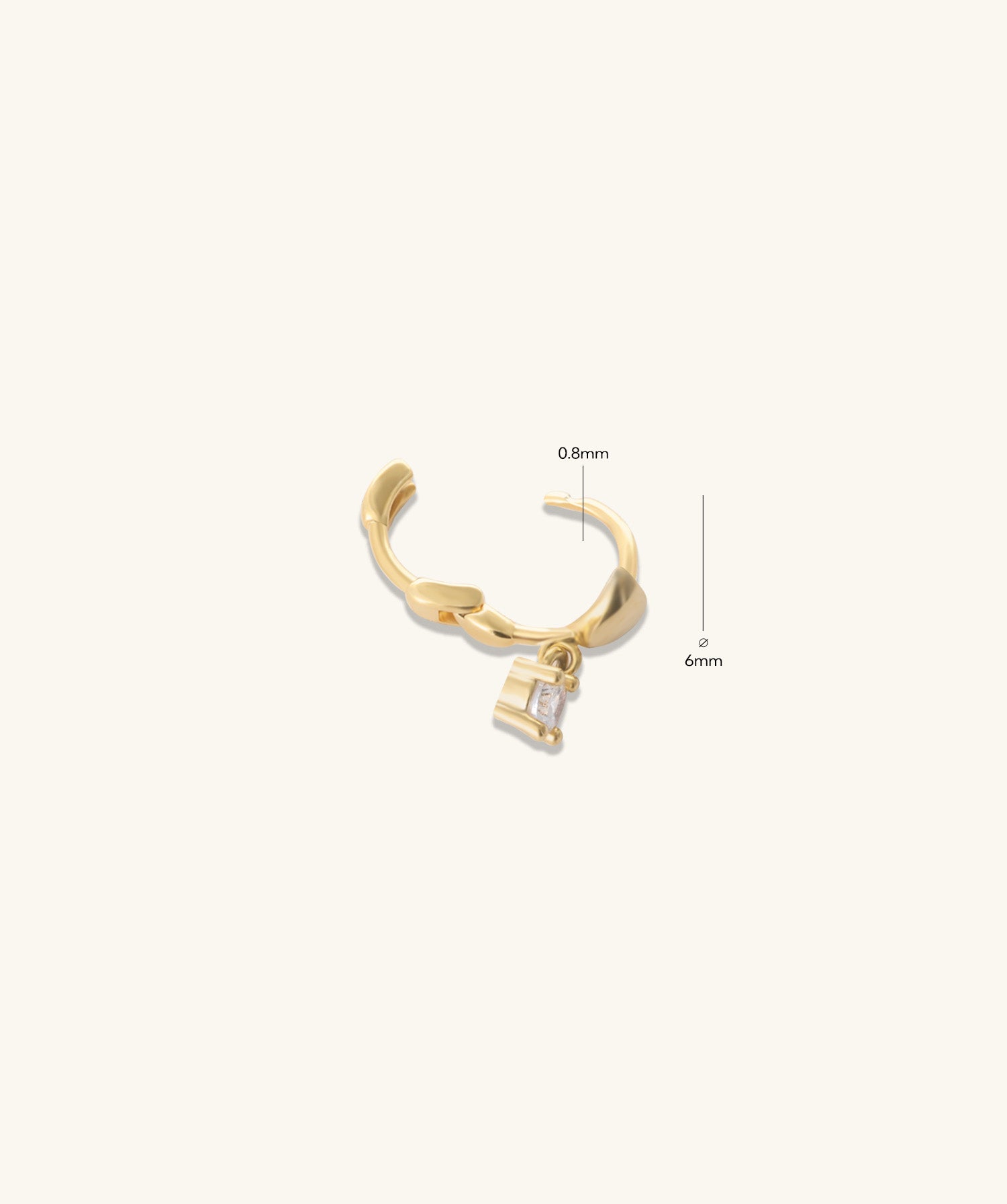 Heart Helix Hoop - OumoJewelry