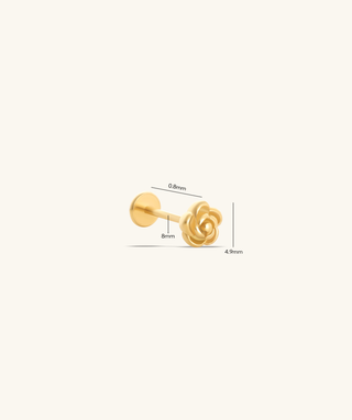 Rose Flatback Stud - OumoJewelry