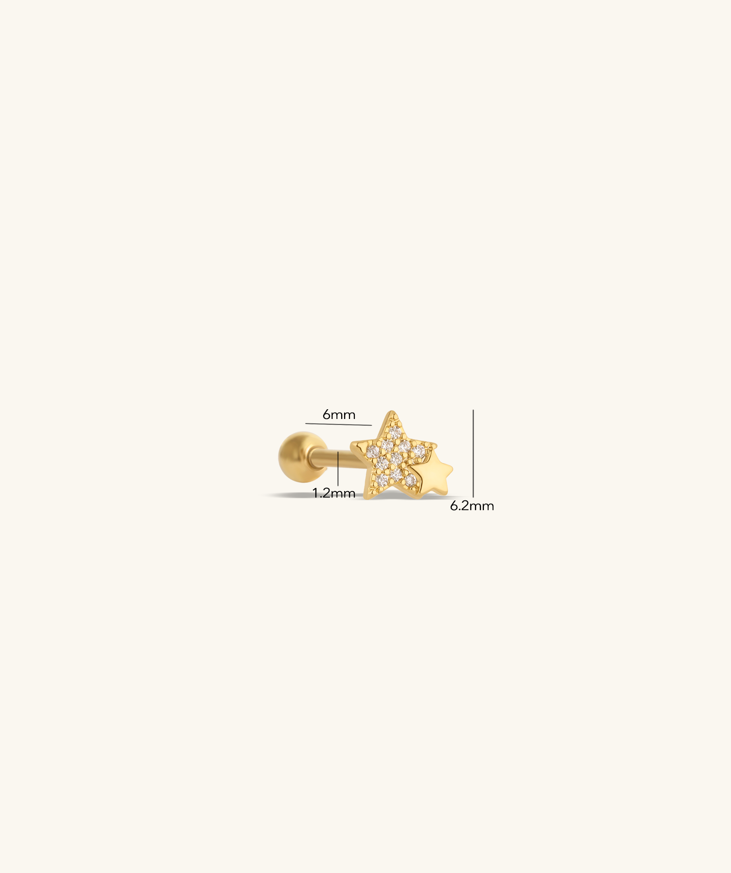 Double Star Stud - OumoJewelry