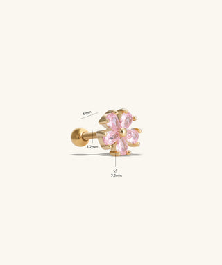 🌸Pink Flower Stud - OumoJewelry
