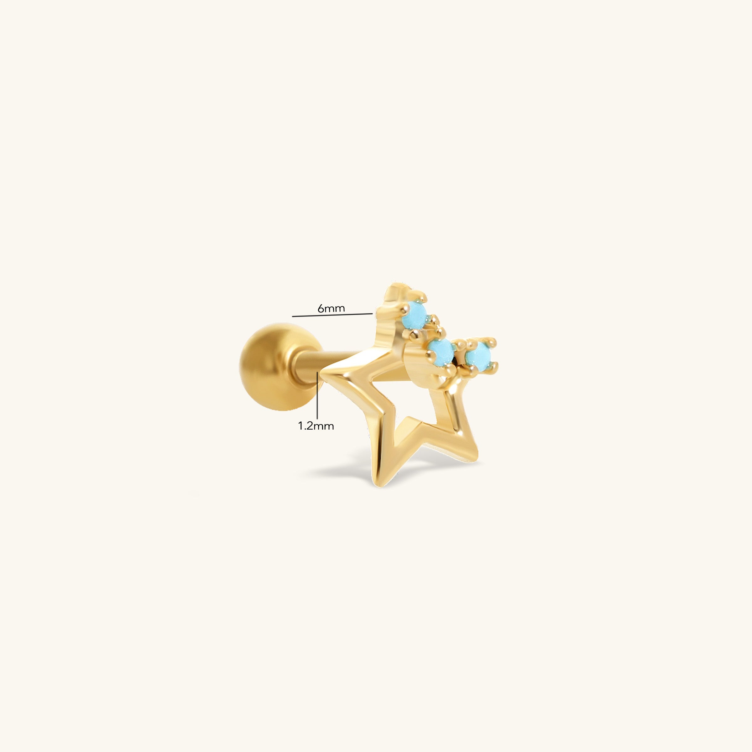 Cyril Star Stud - OumoJewelry