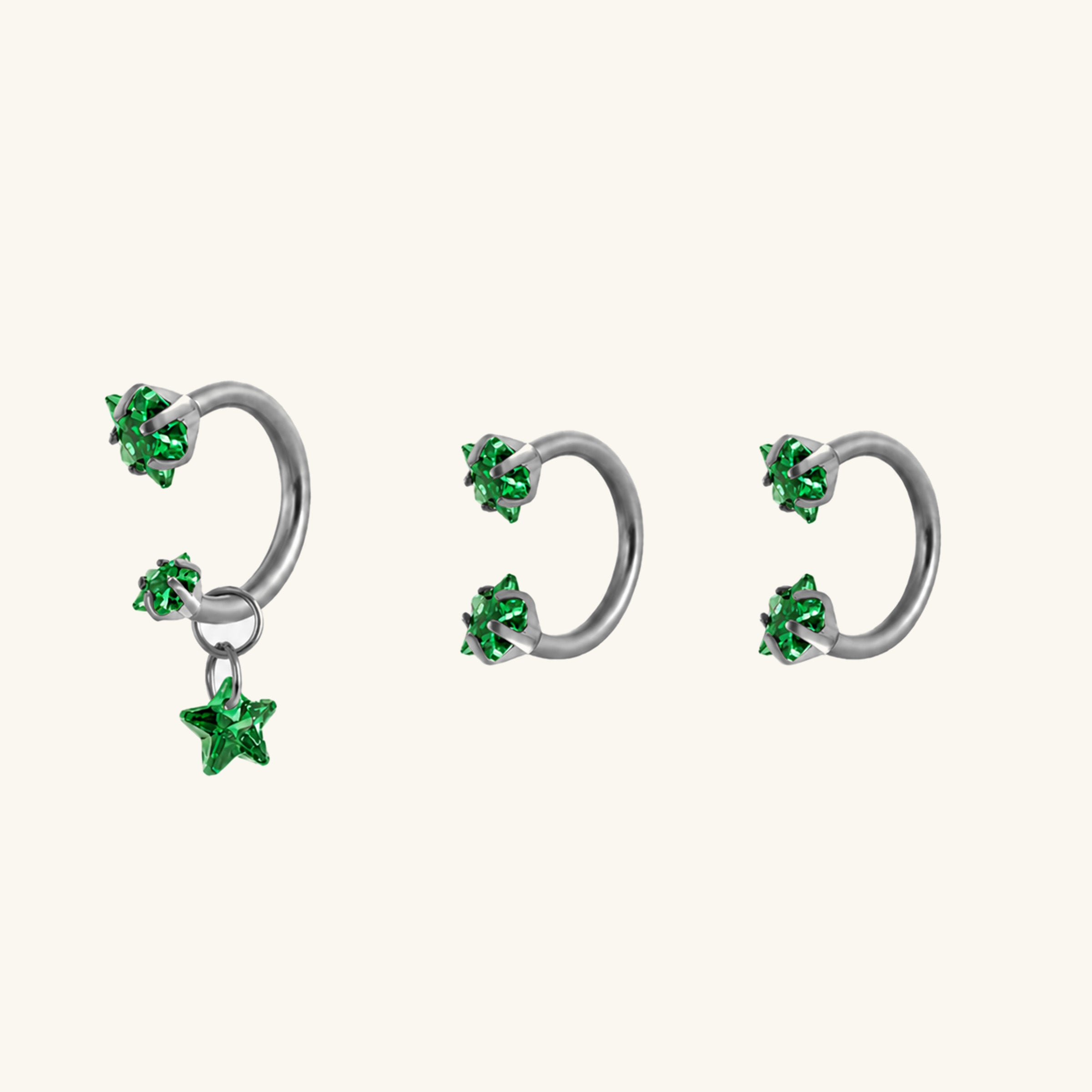 Starry Horseshoe Ring Set