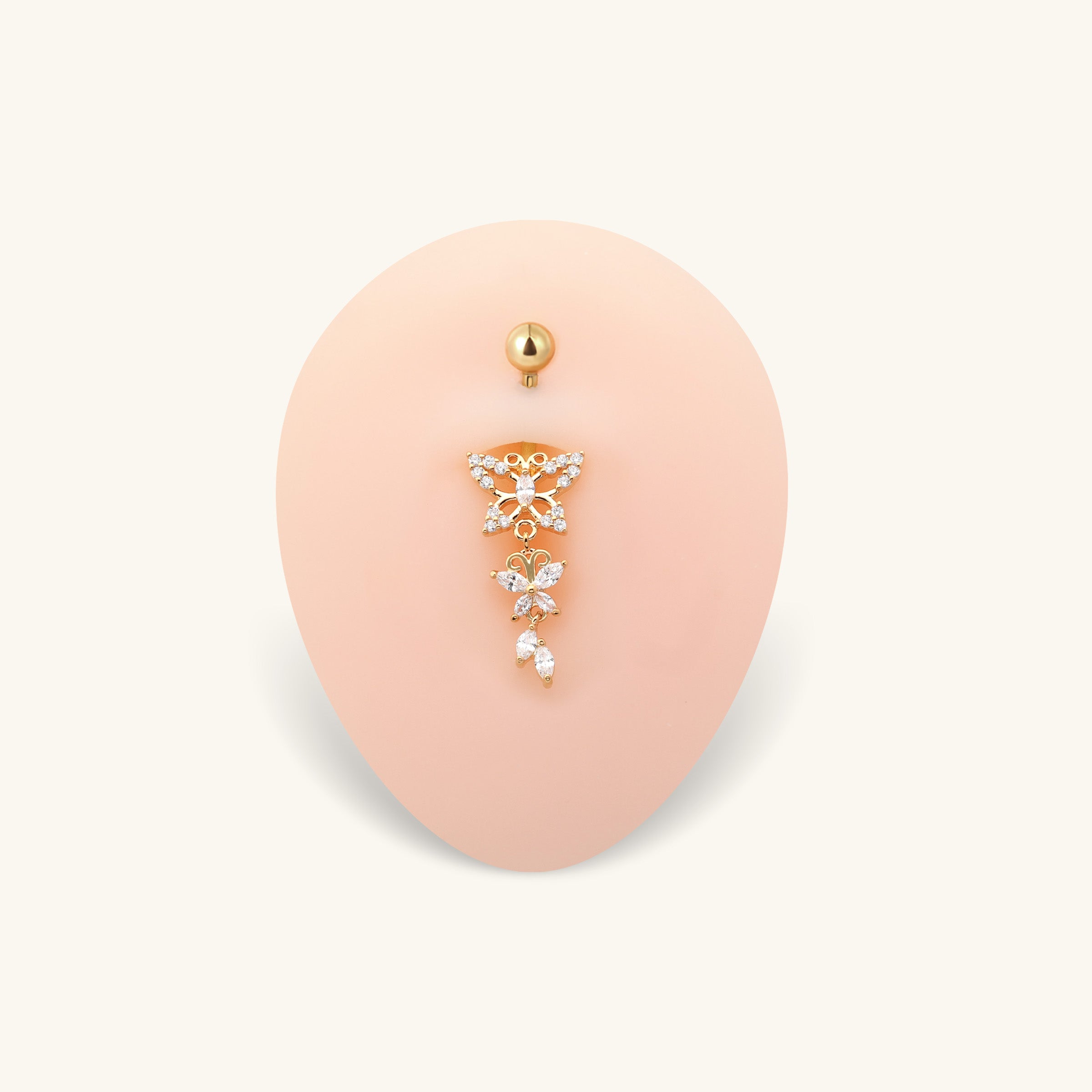Aisla Butterfly Belly Ring - OumoJewelry