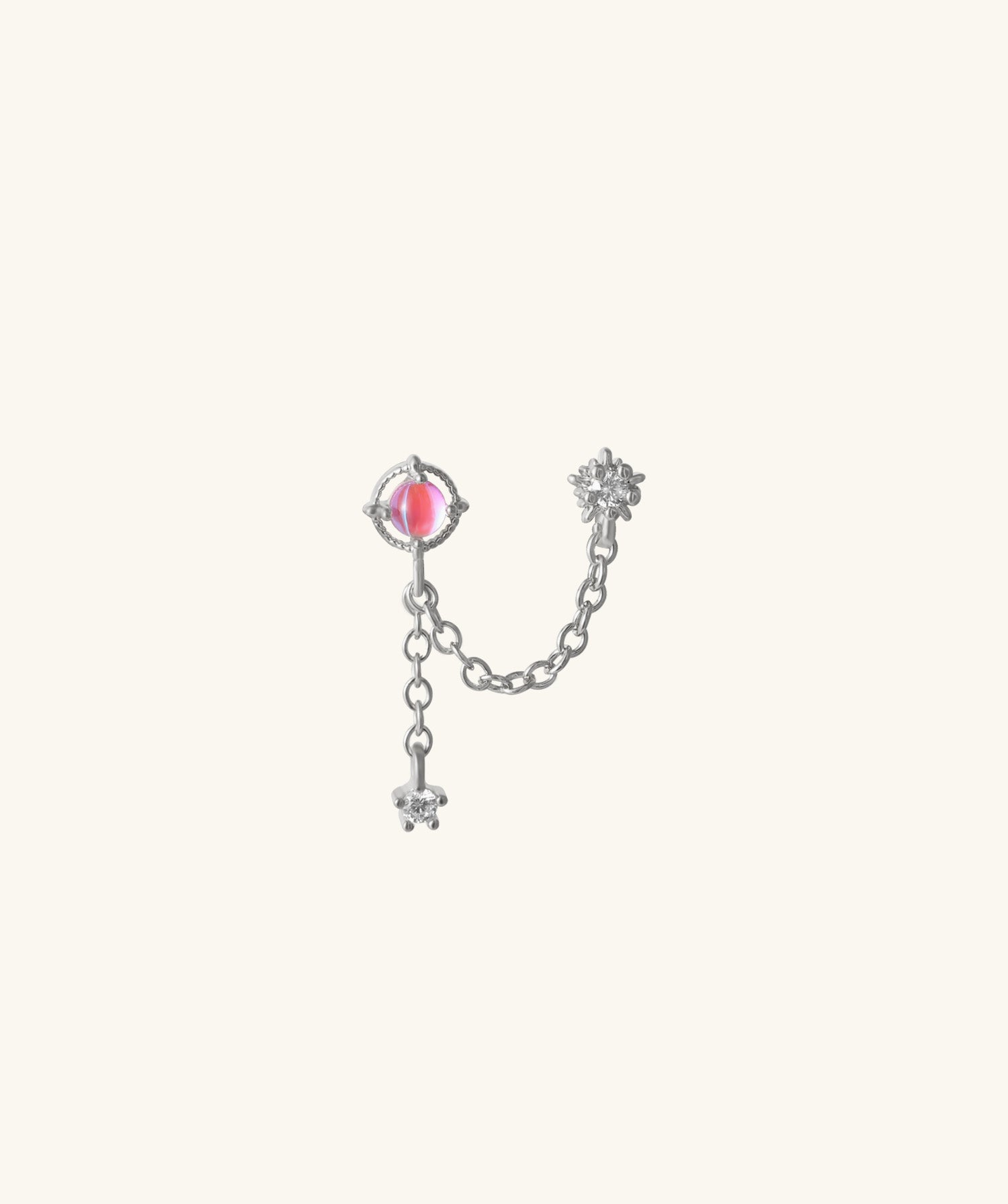 Mystery Opal Chain Earring