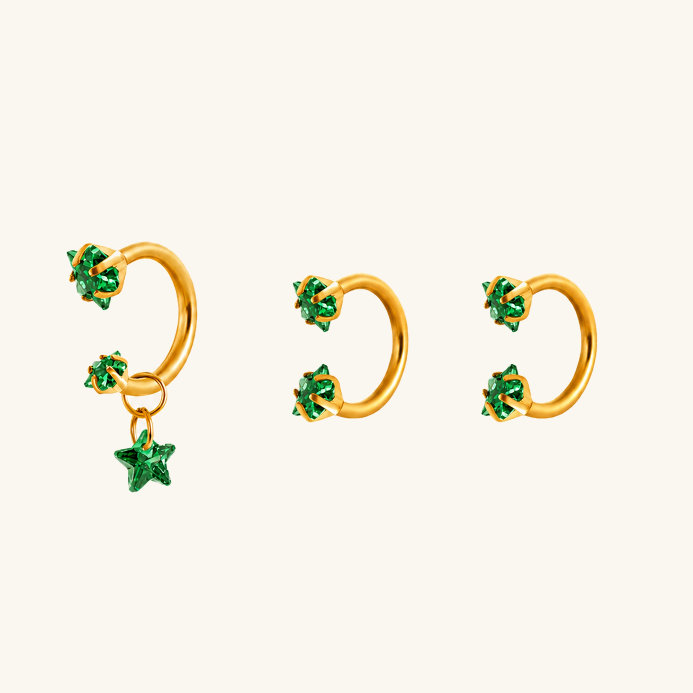 Starry Horseshoe Ring Set