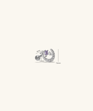 Moon Bat Stud - OumoJewelry