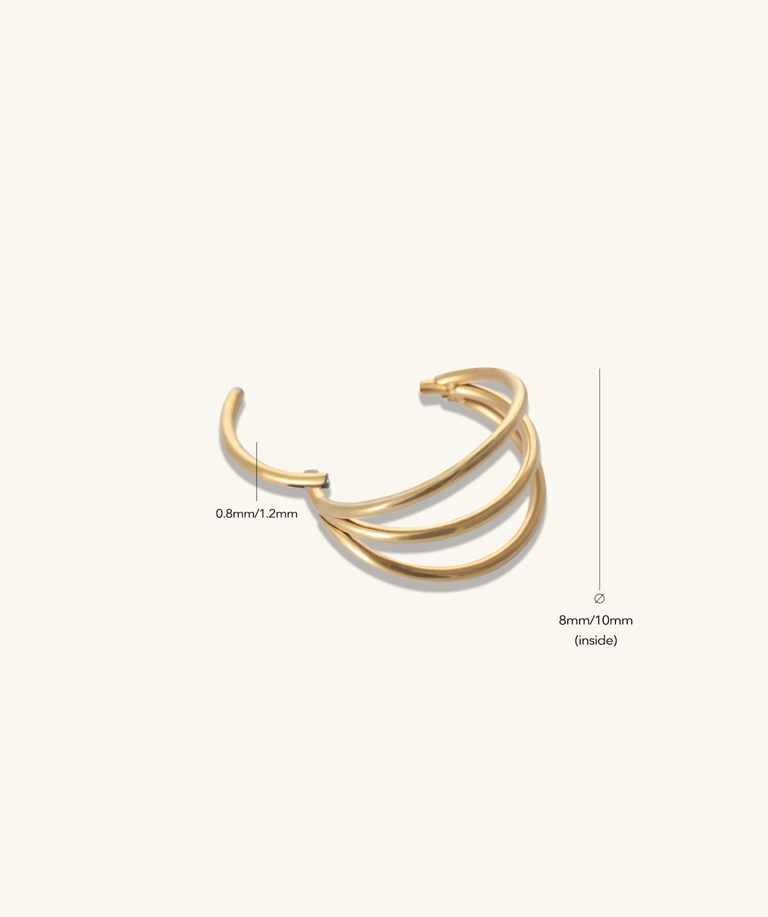 Three Layer Clicker Hoop - OumoJewelry